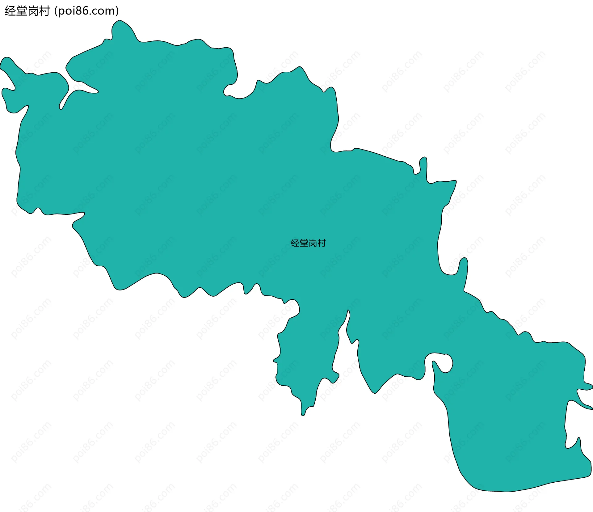 经堂岗村边界地图