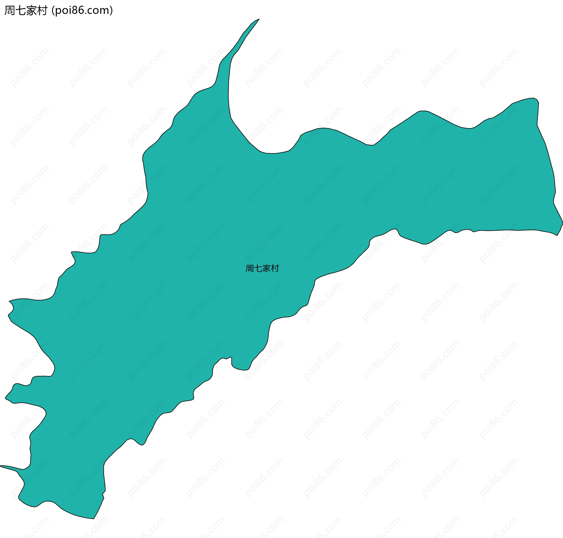 周七家村边界地图