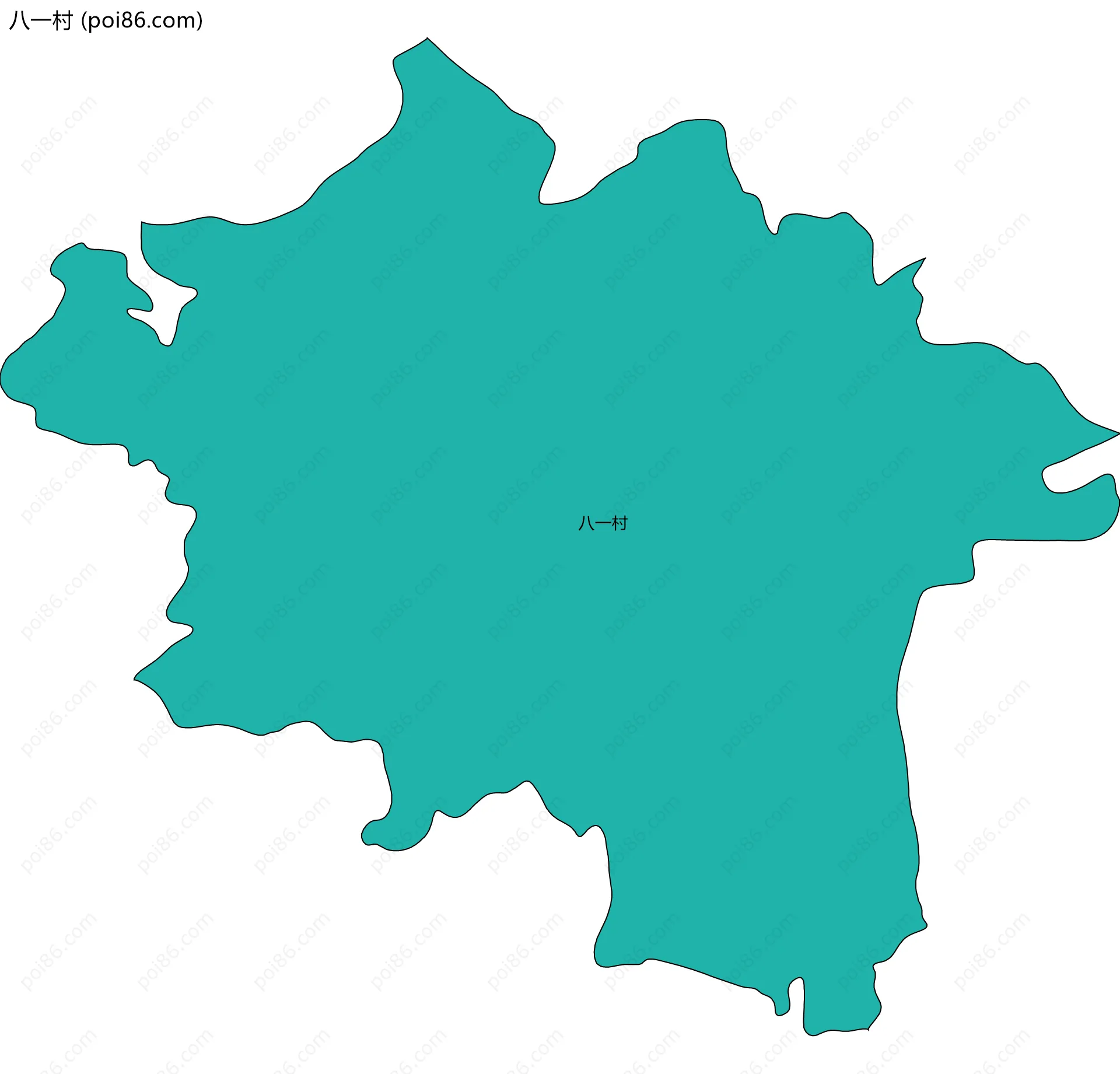 八一村边界地图