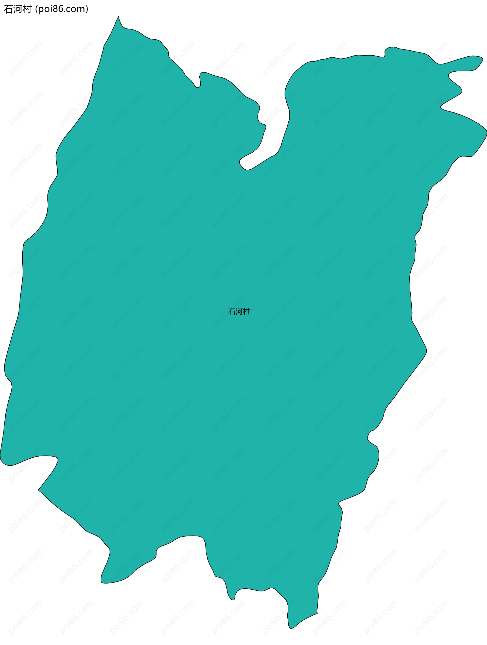 石河村边界地图