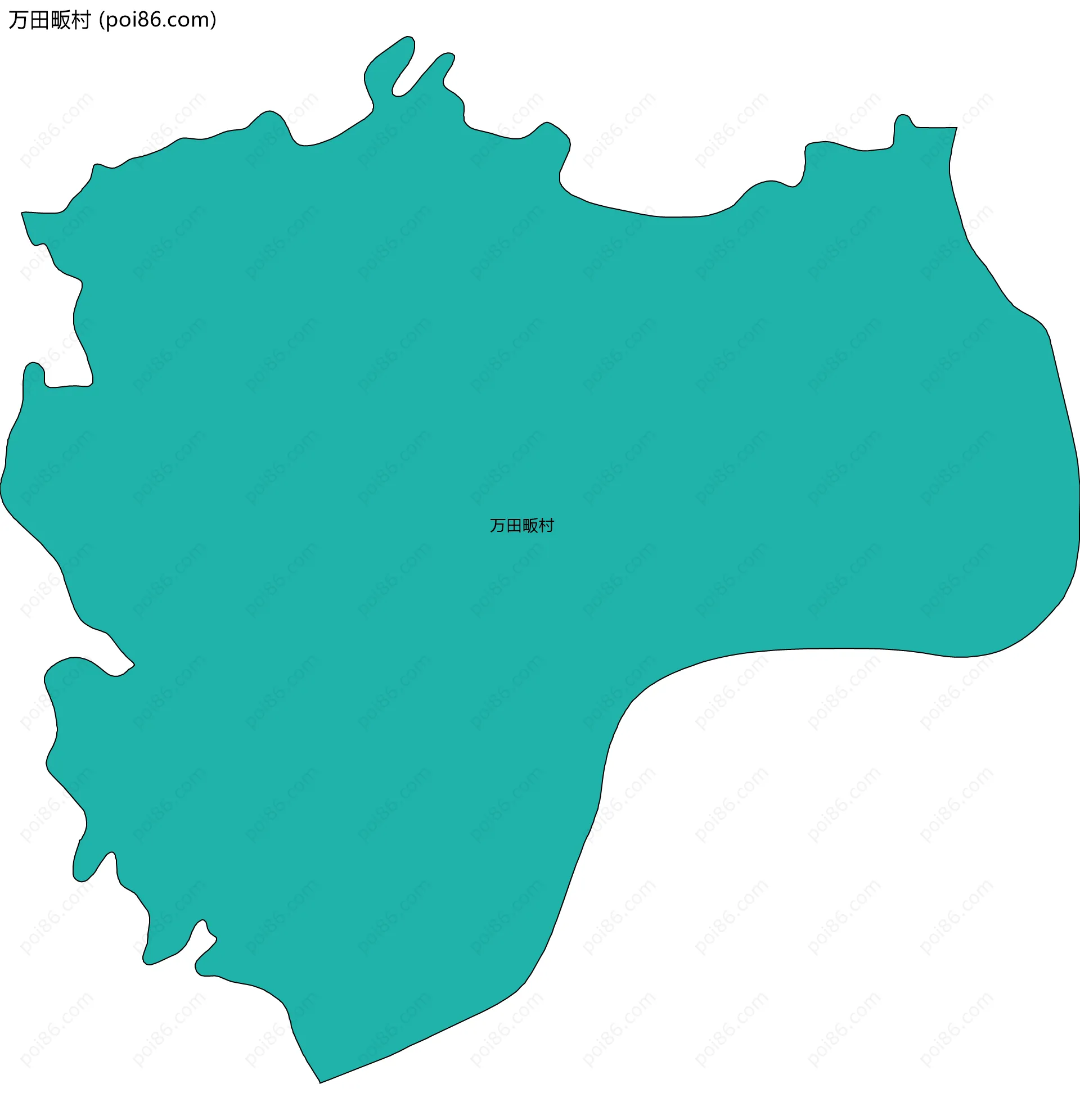 万田畈村边界地图