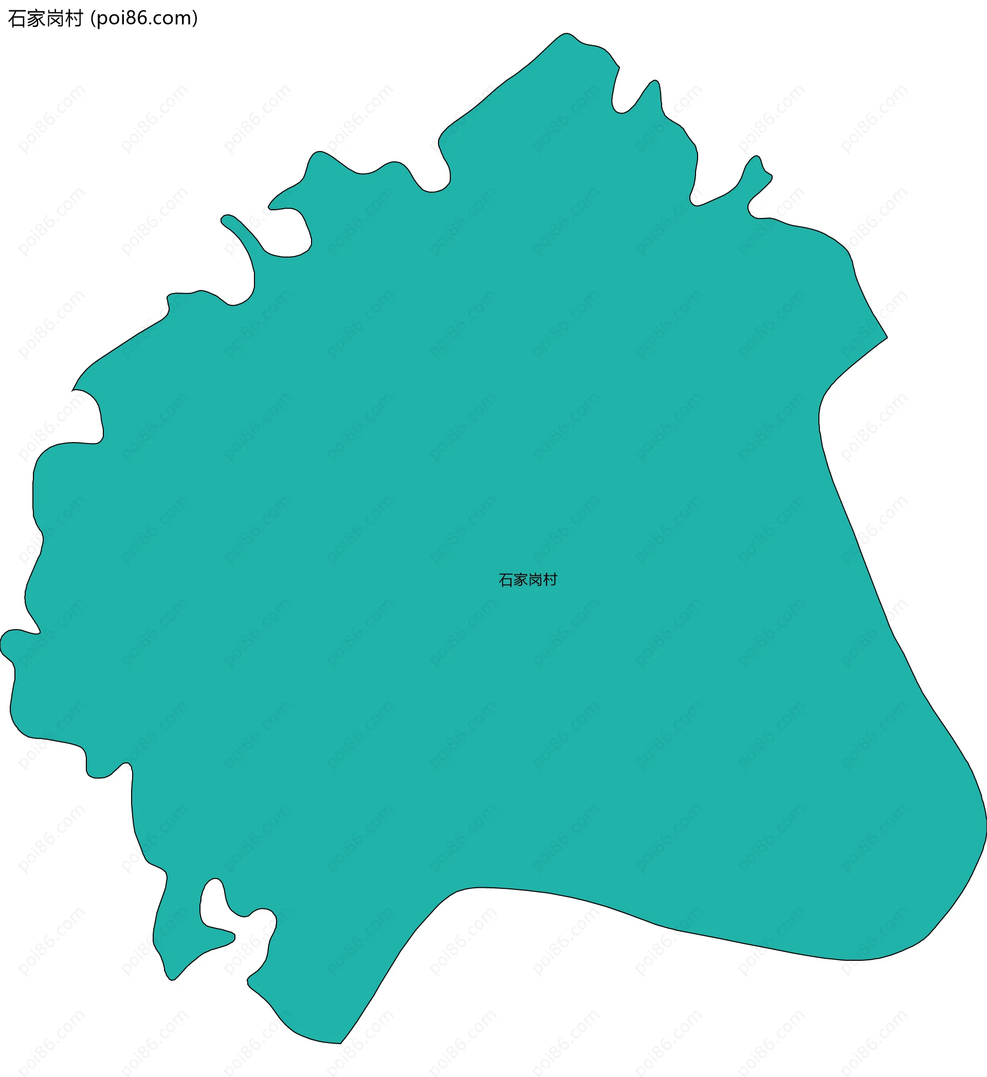 石家岗村边界地图