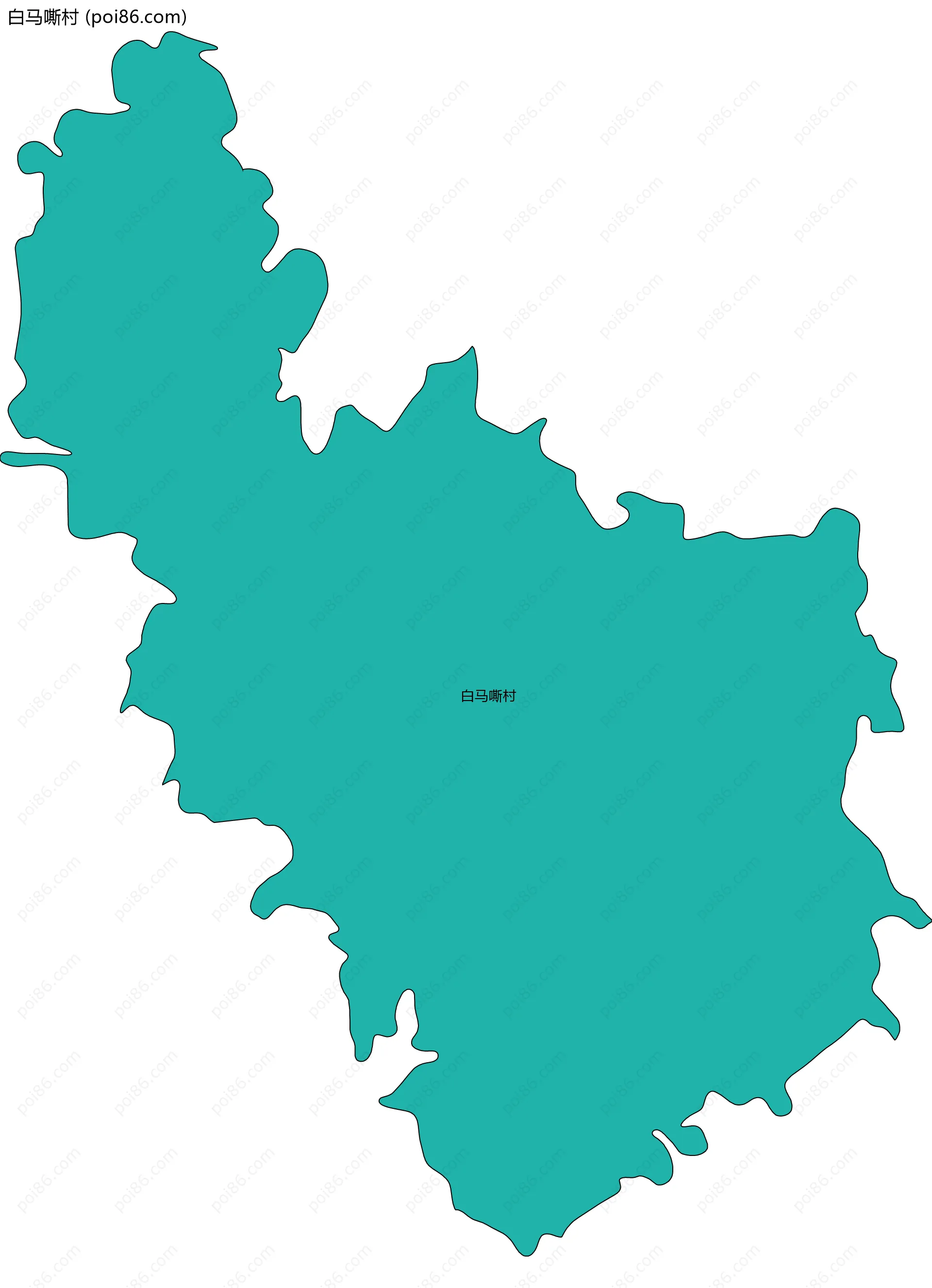 白马嘶村边界地图