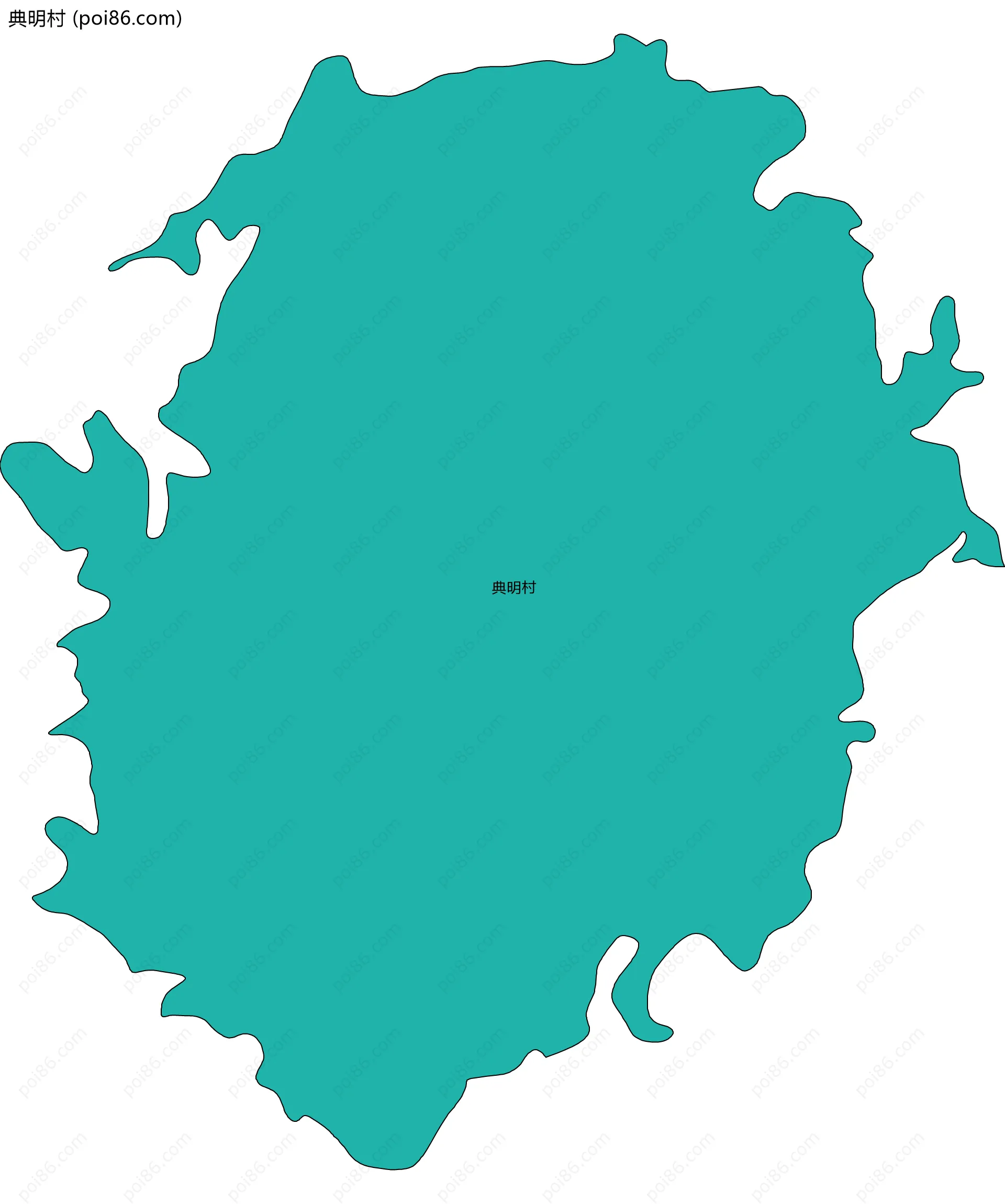 典明村边界地图