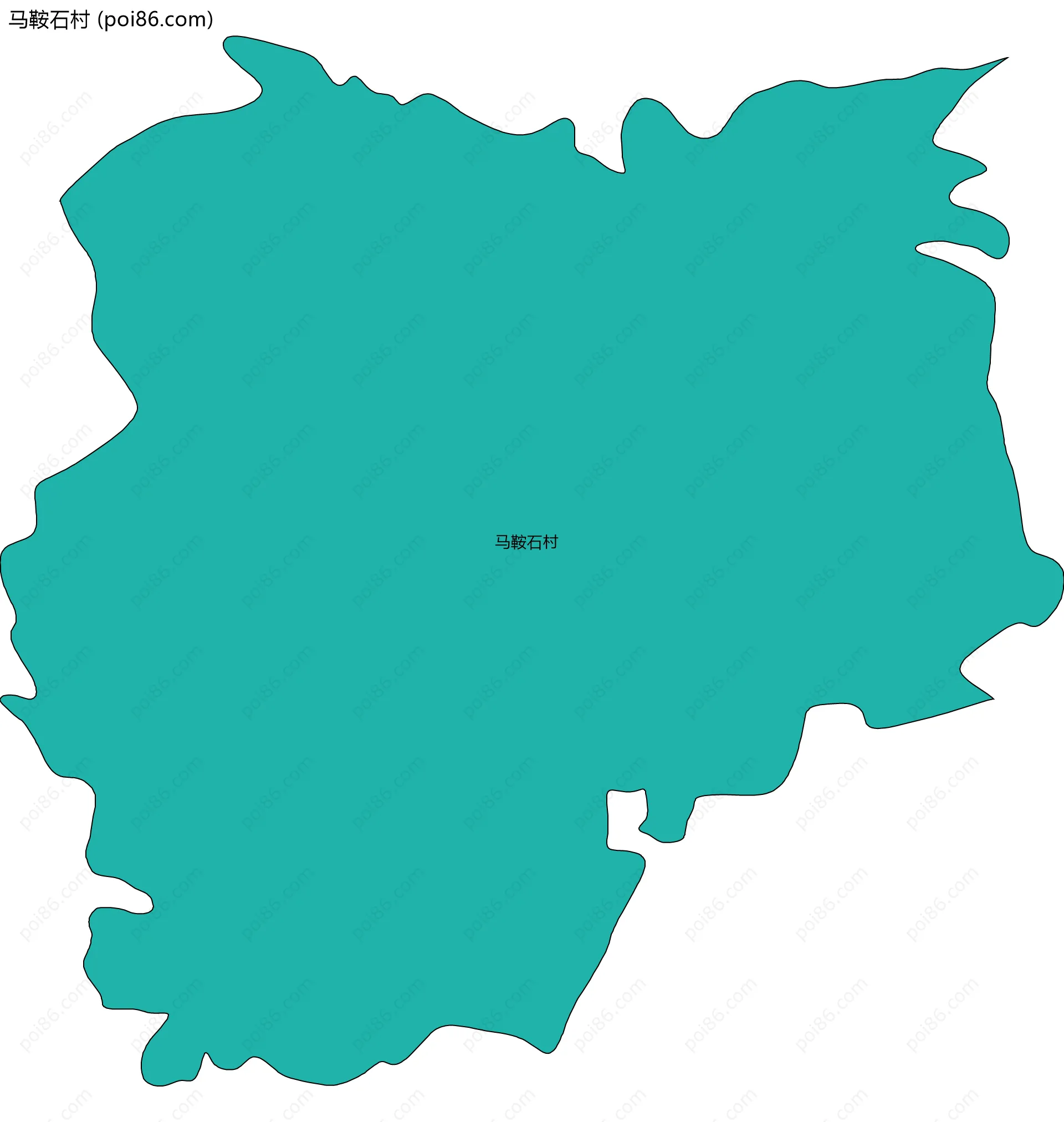 马鞍石村边界地图