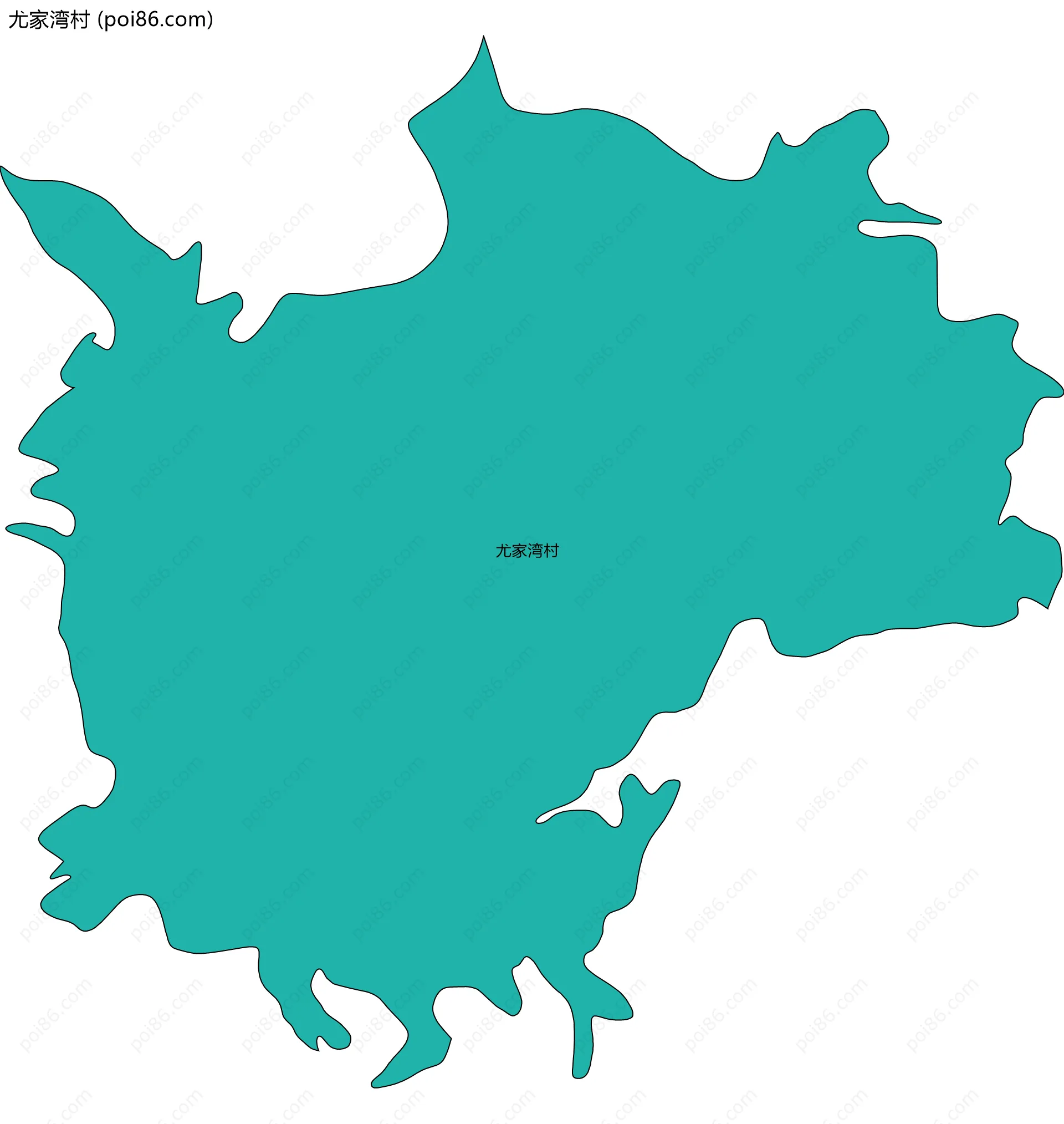 尤家湾村边界地图