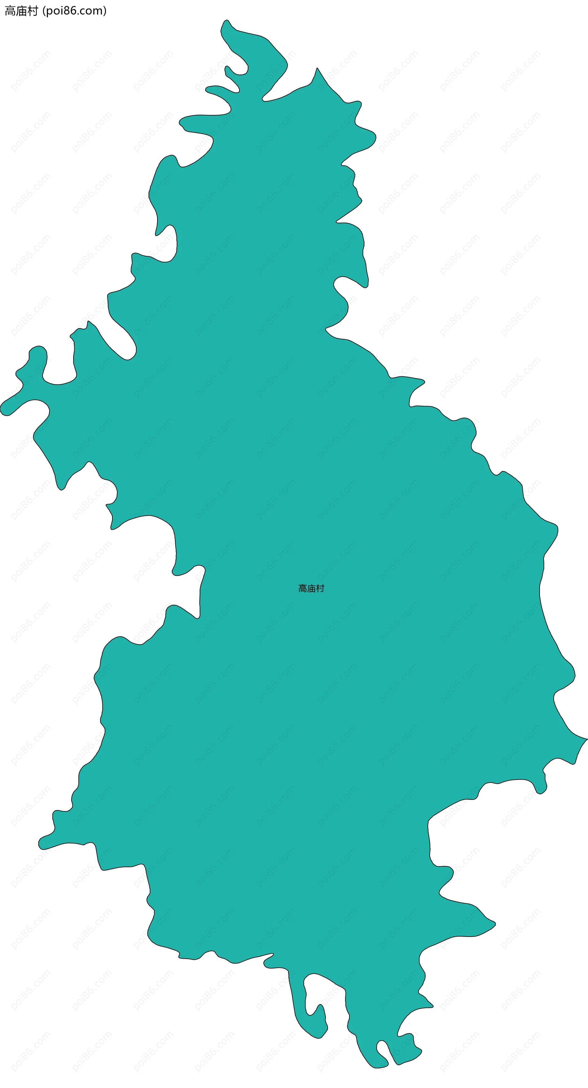 高庙村边界地图