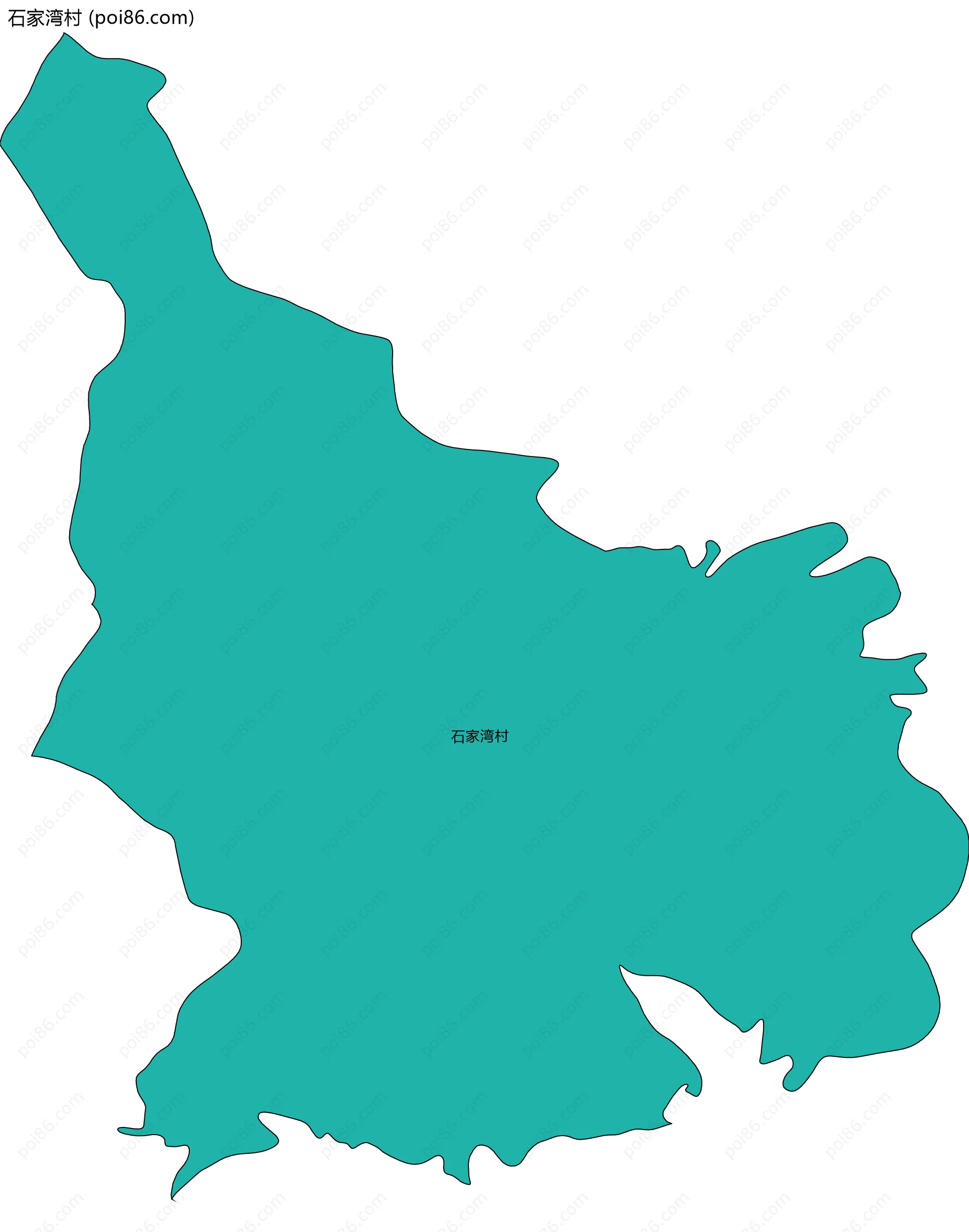 石家湾村边界地图