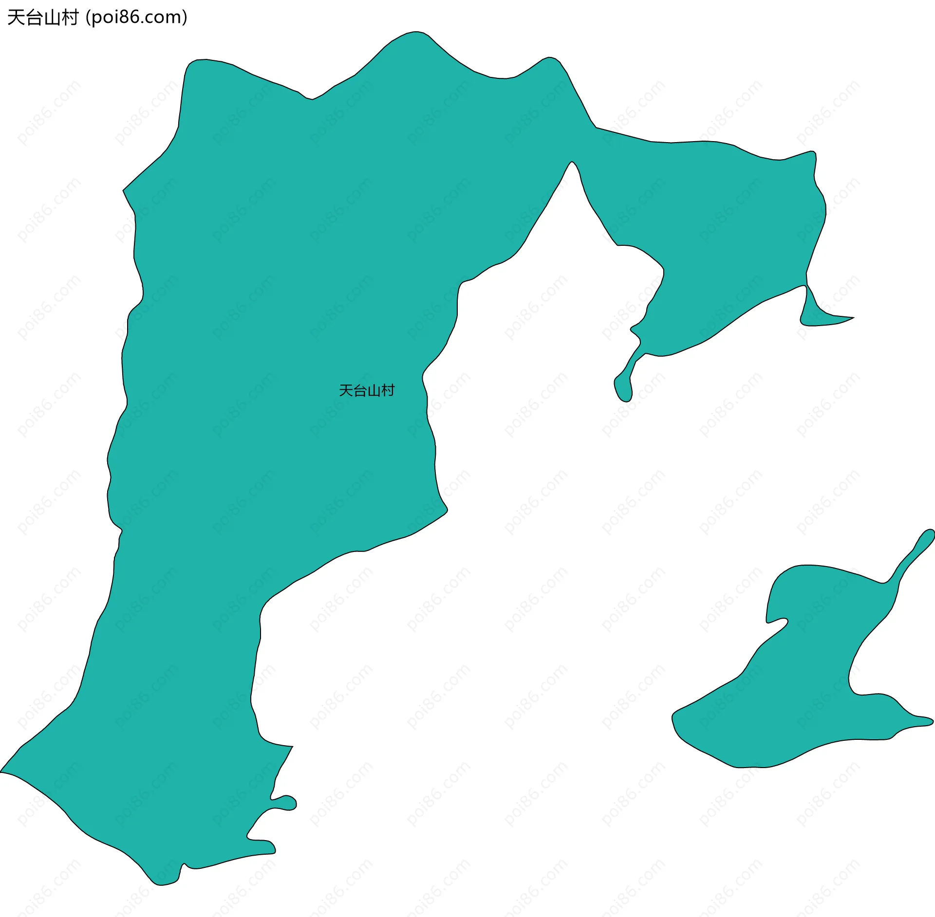 天台山村边界地图