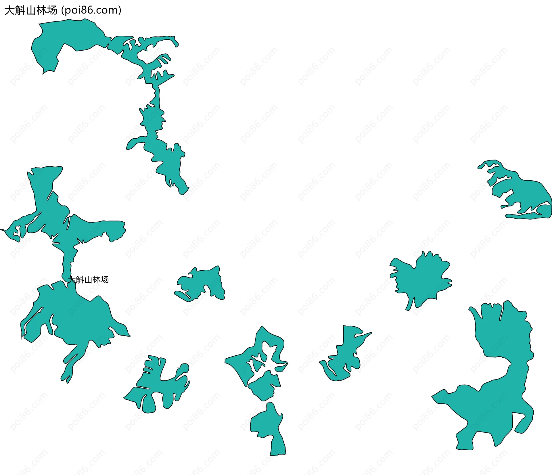 大斛山林场边界地图