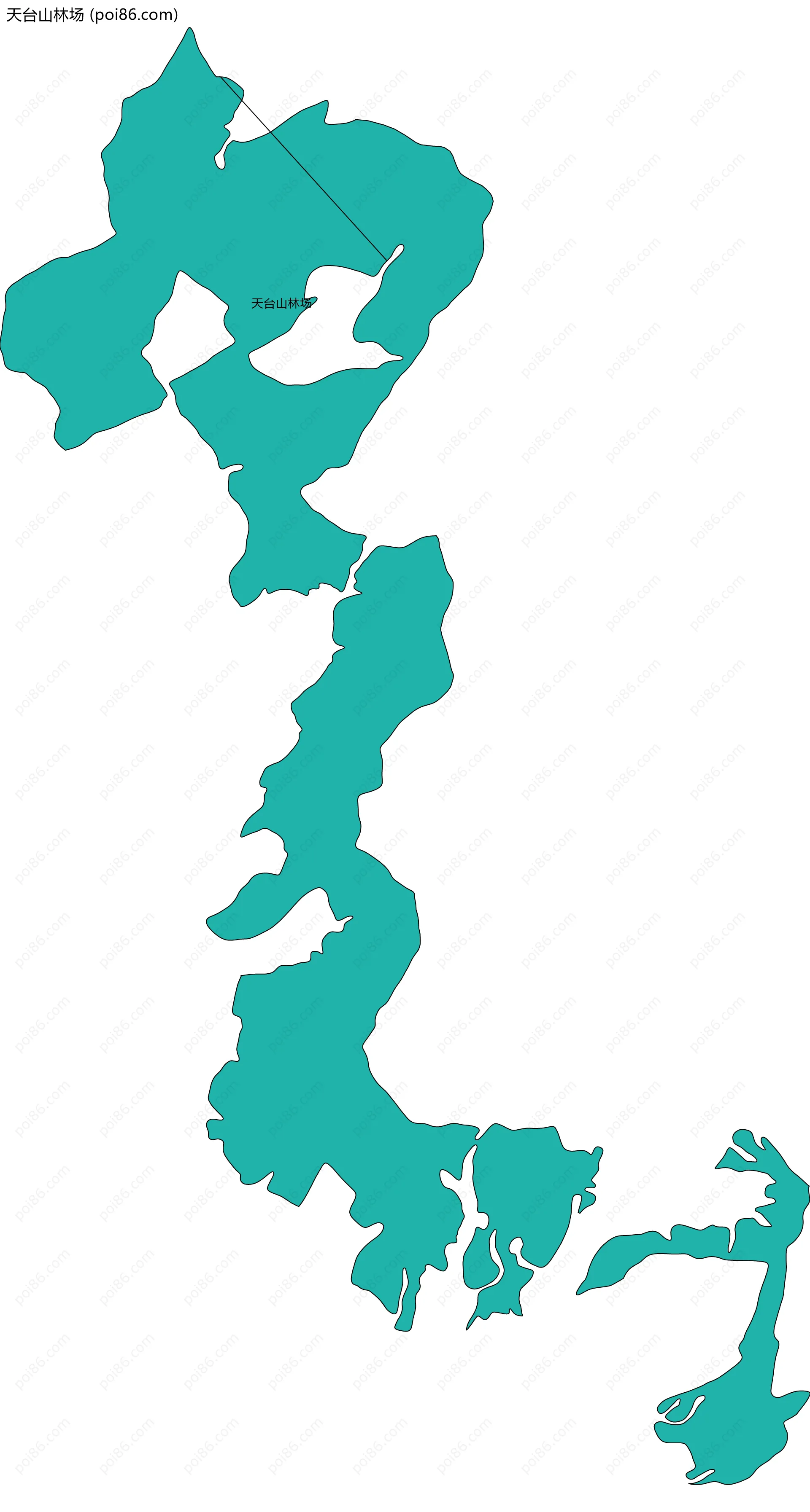 天台山林场边界地图