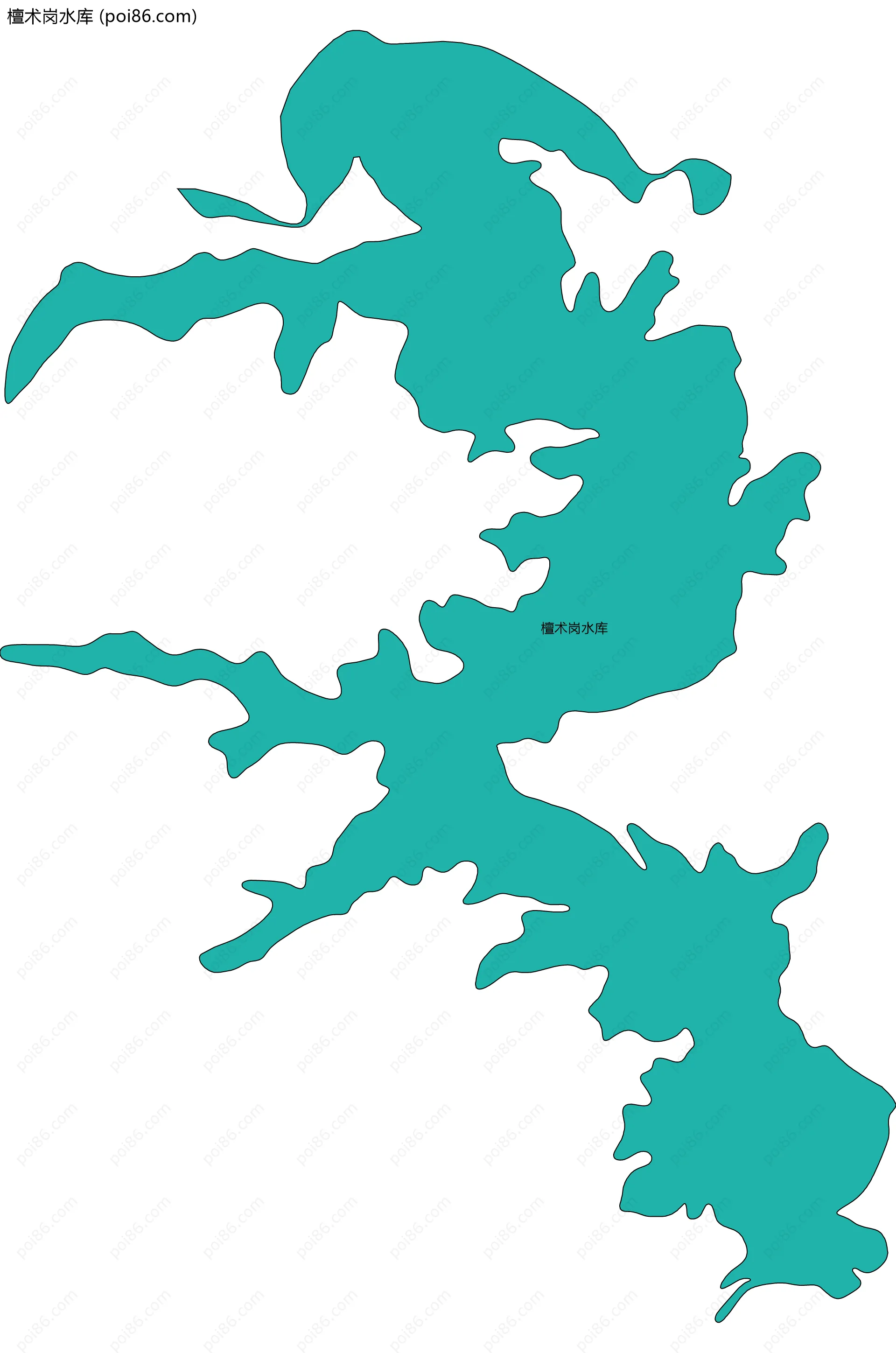 檀术岗水库边界地图