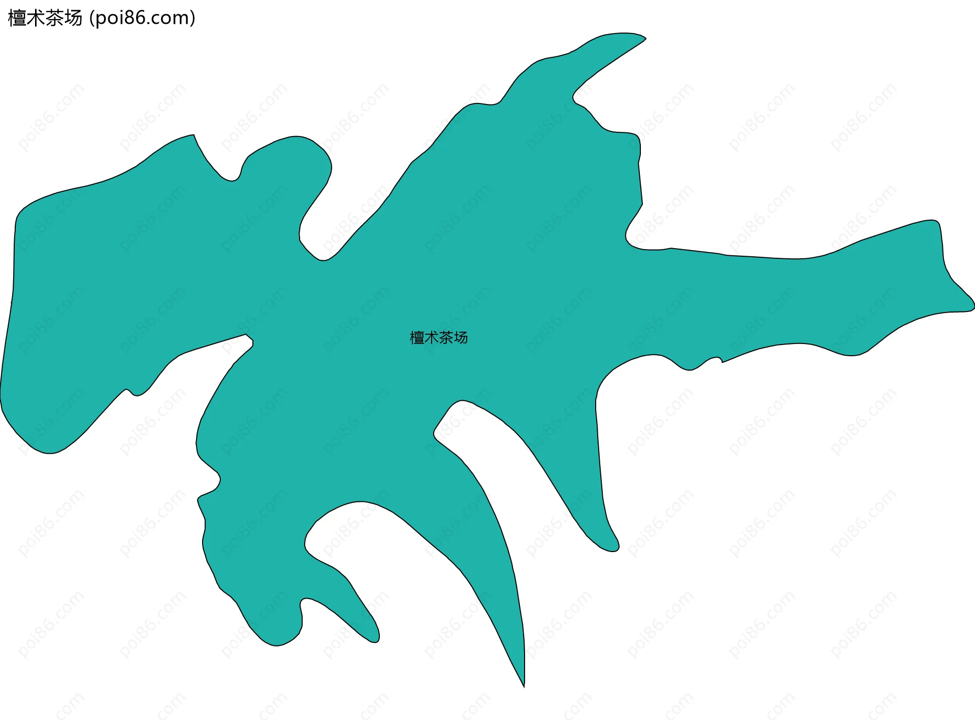 檀术茶场边界地图