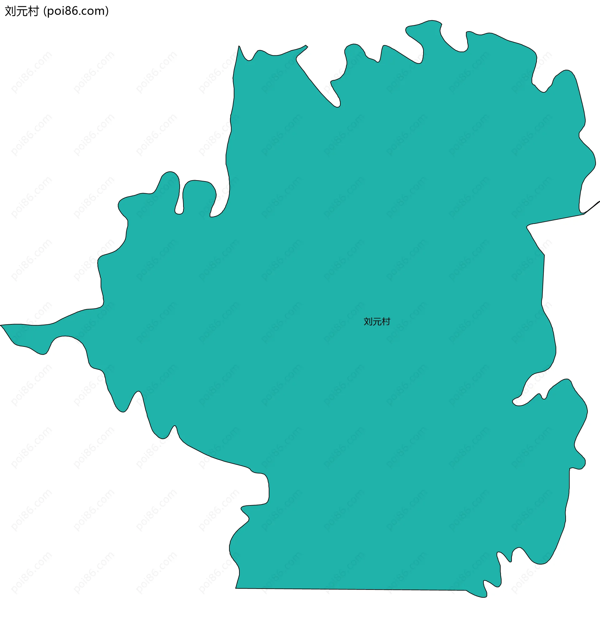 刘元村边界地图