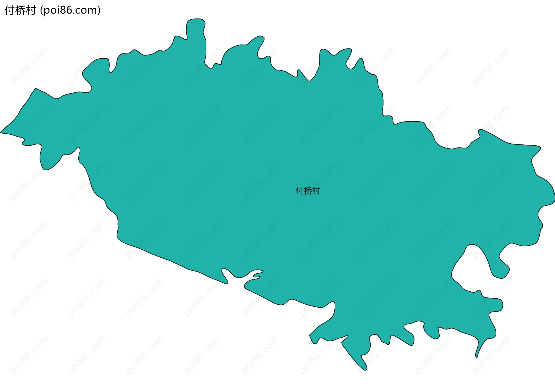 付桥村边界地图