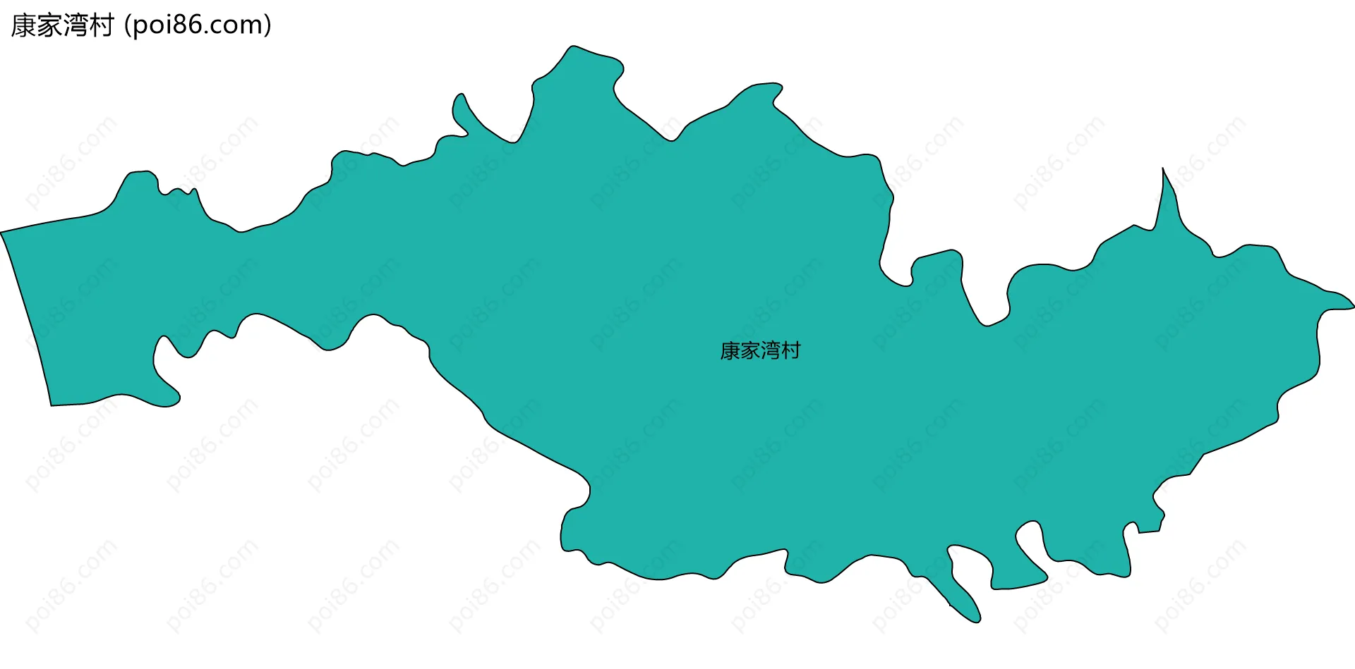 康家湾村边界地图