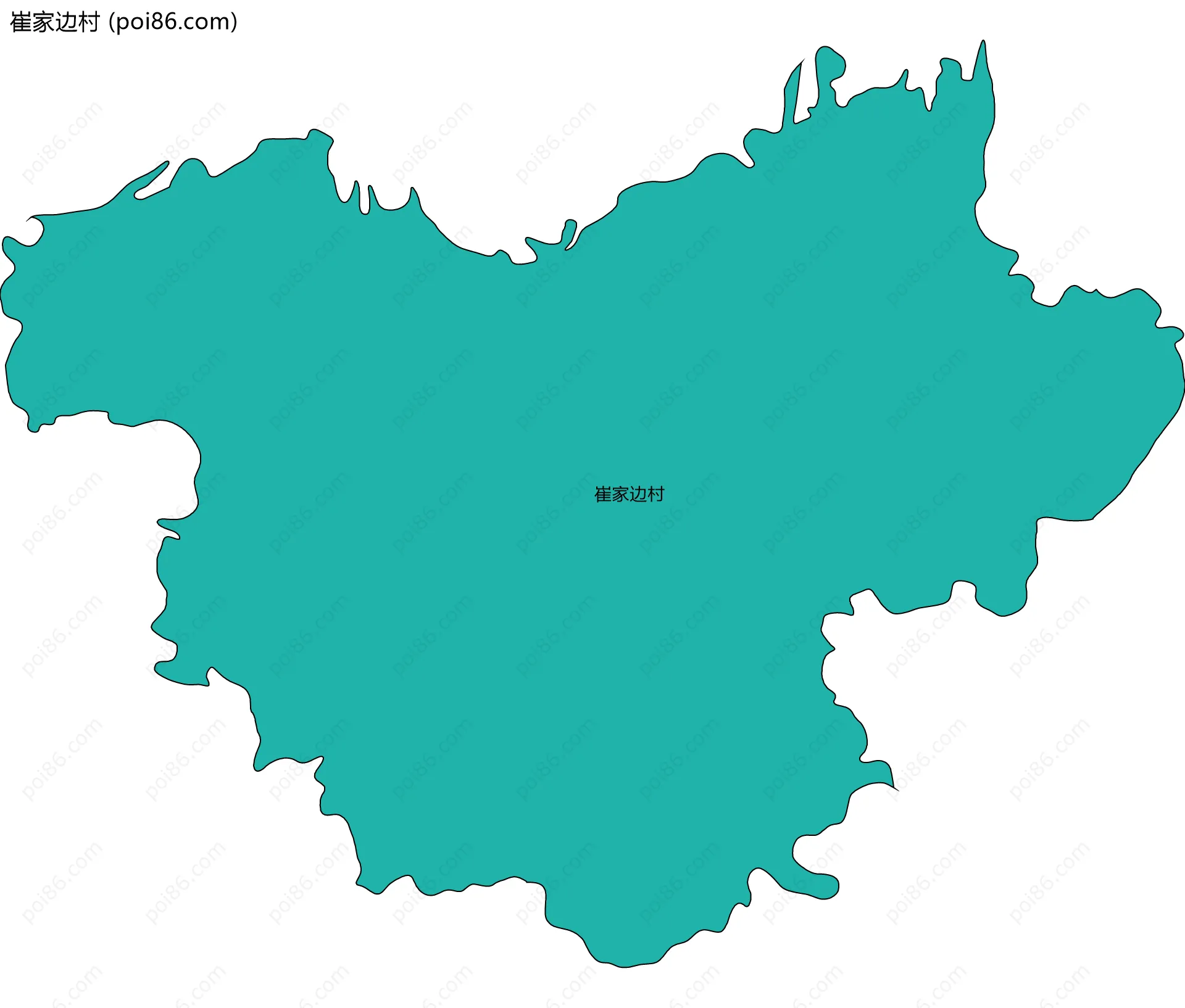 崔家边村边界地图