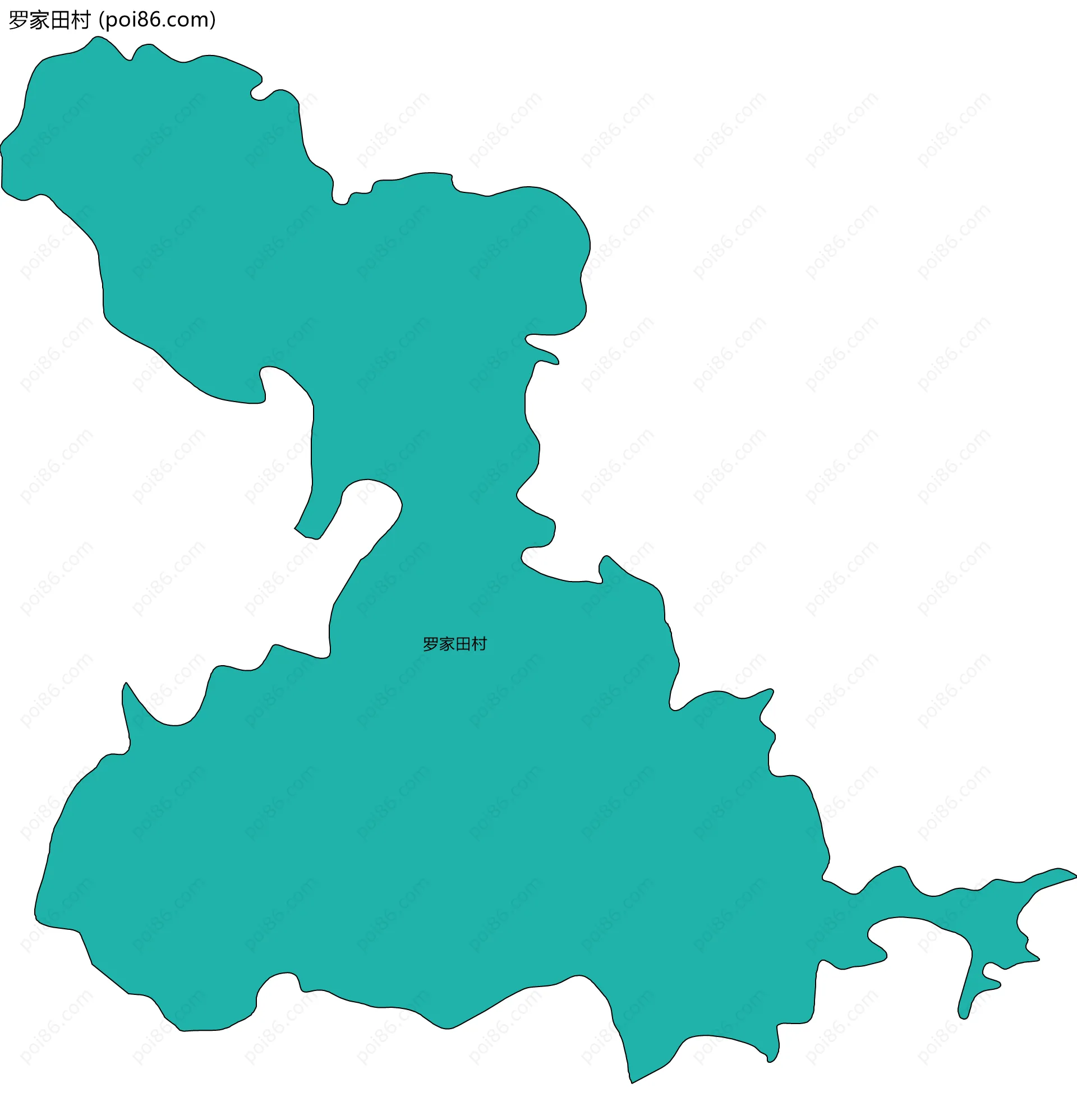 罗家田村边界地图