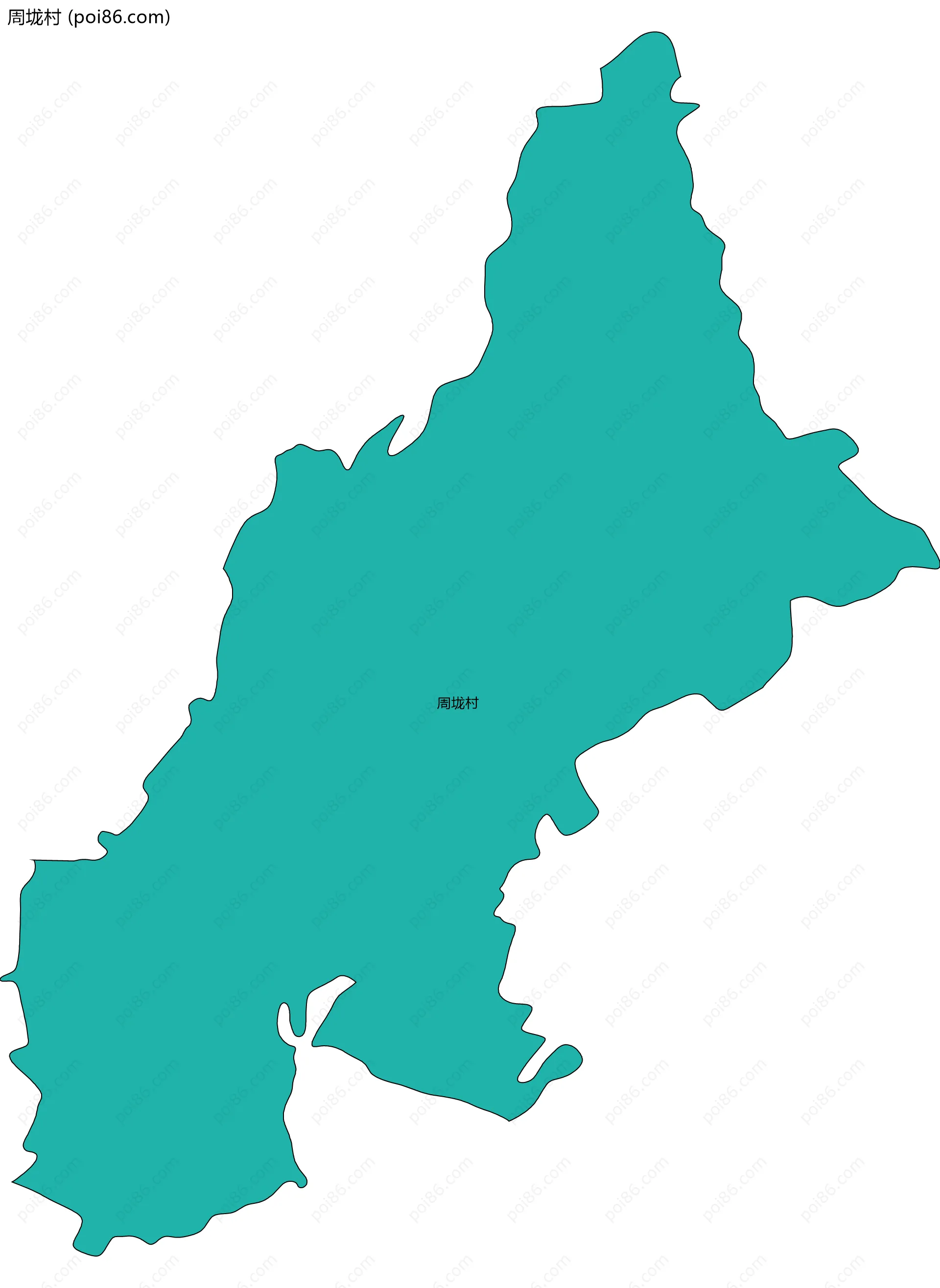 周垅村边界地图