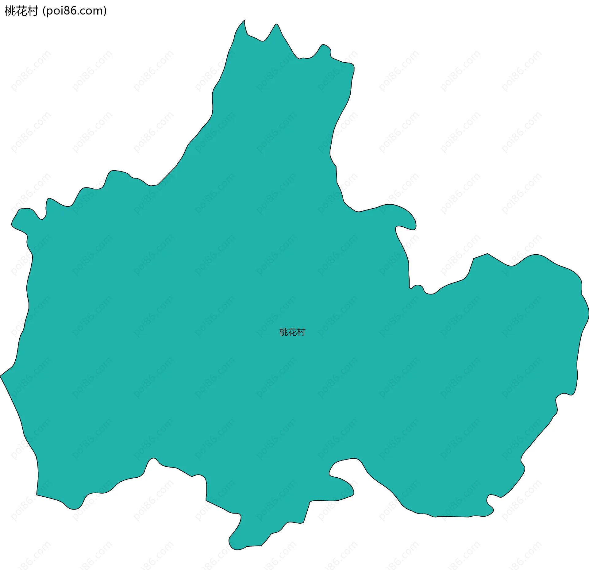 桃花村边界地图