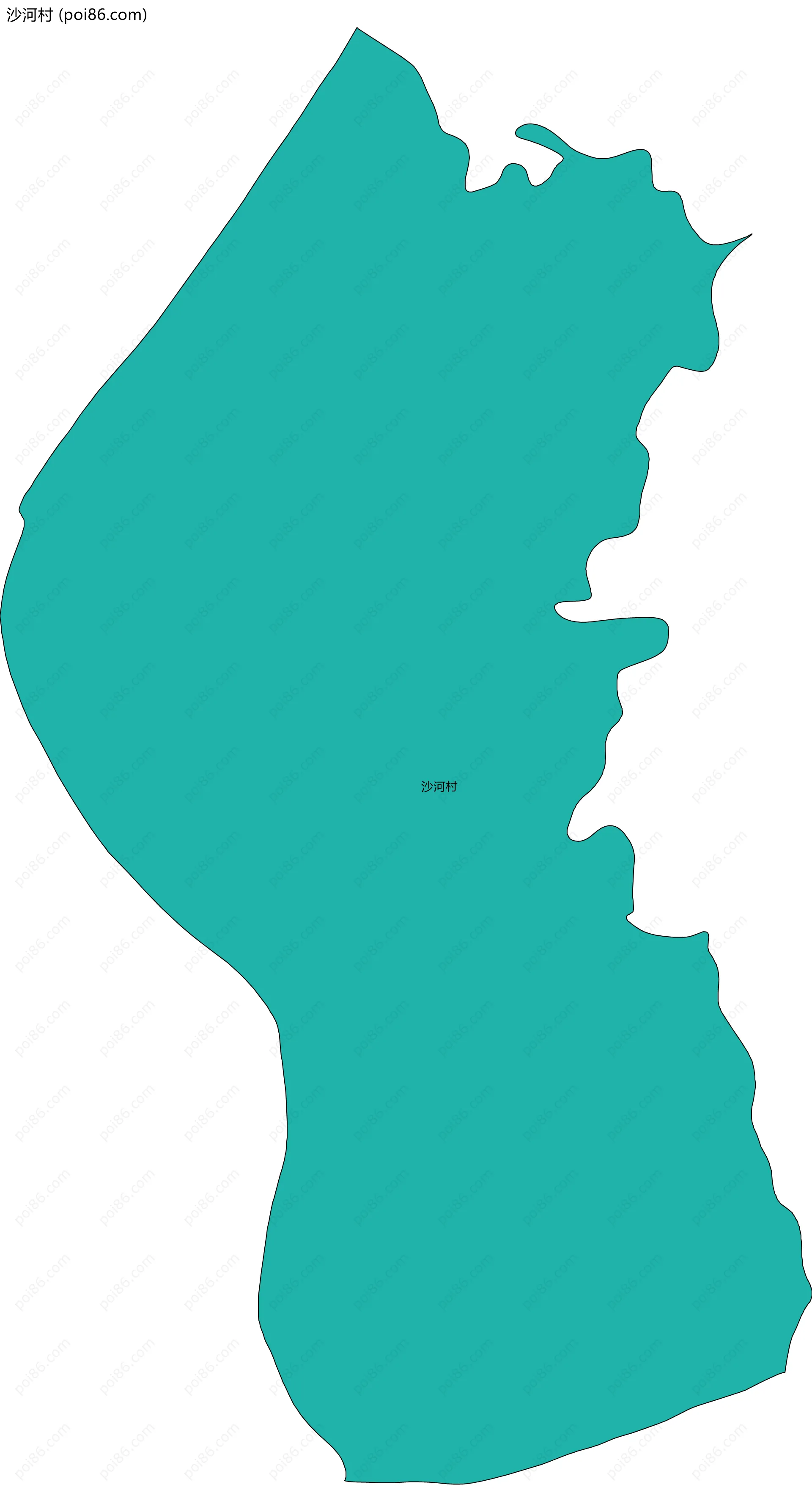 沙河村边界地图