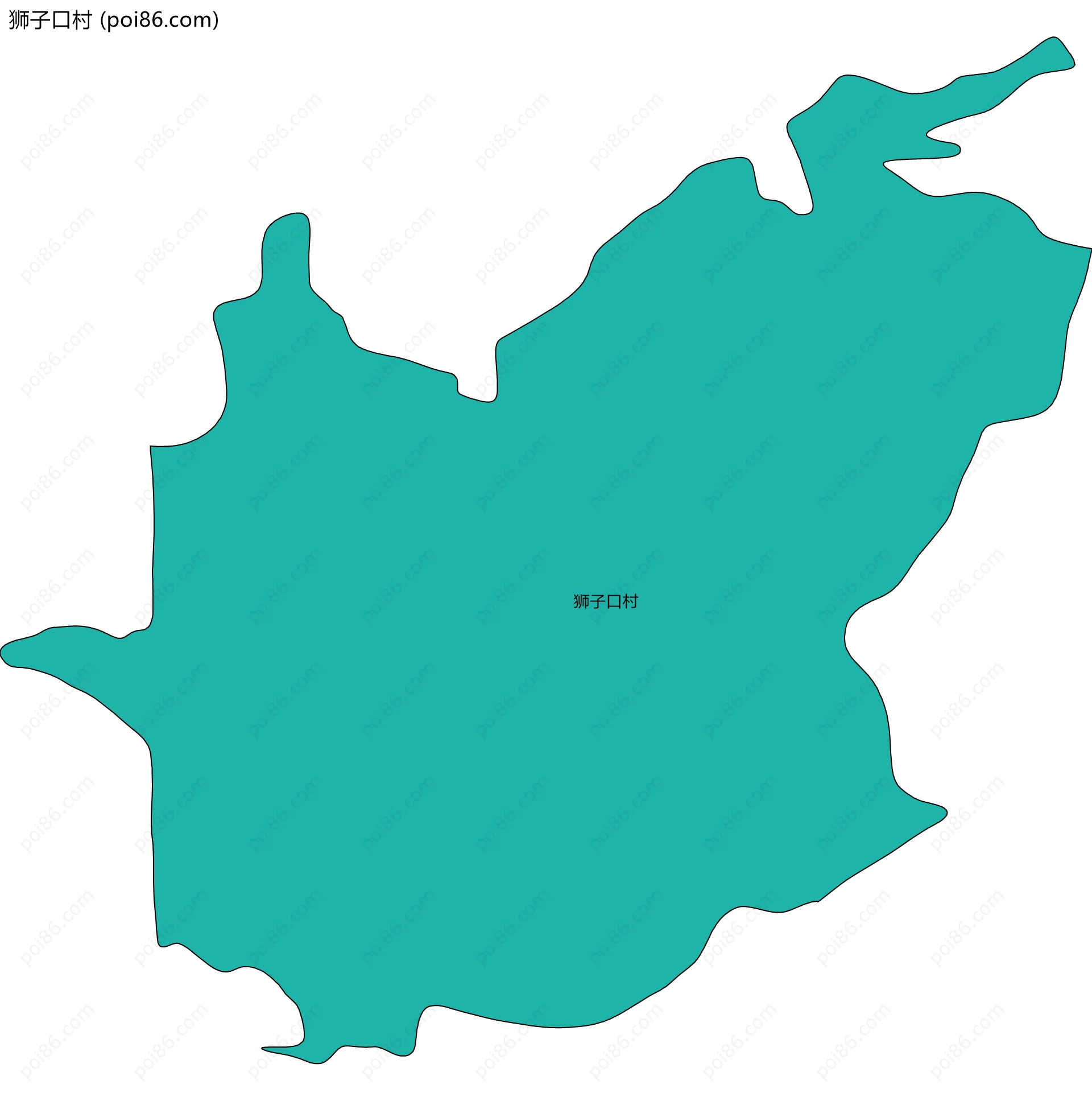 狮子口村边界地图