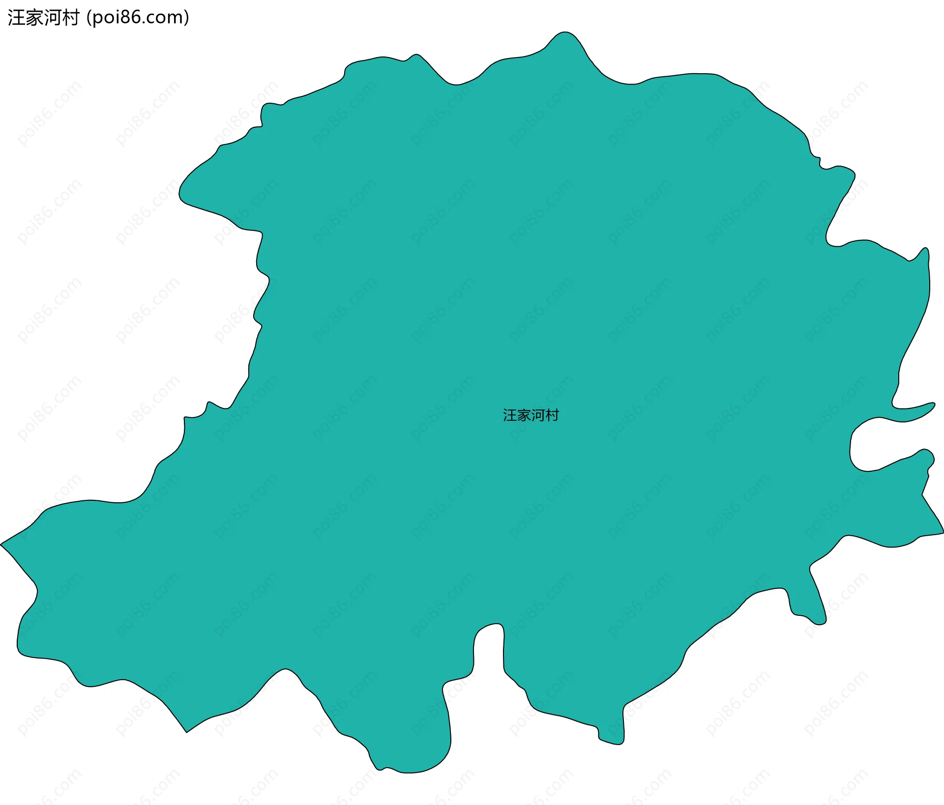 汪家河村边界地图