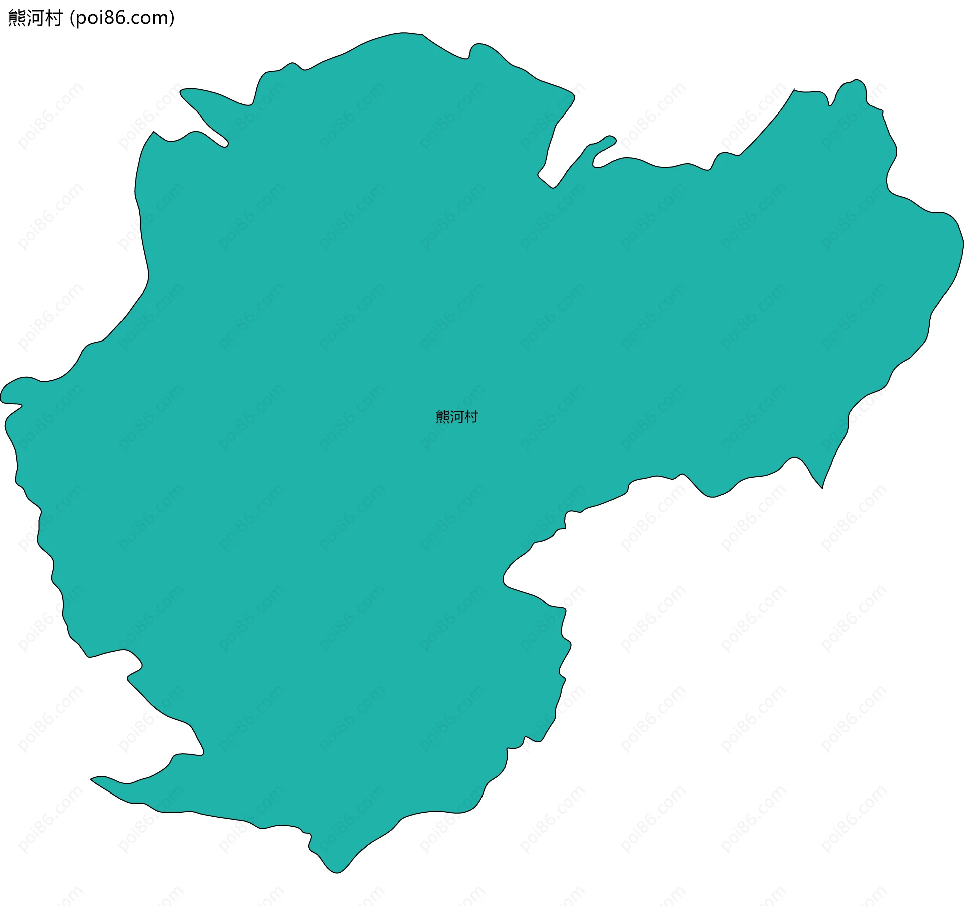 熊河村边界地图