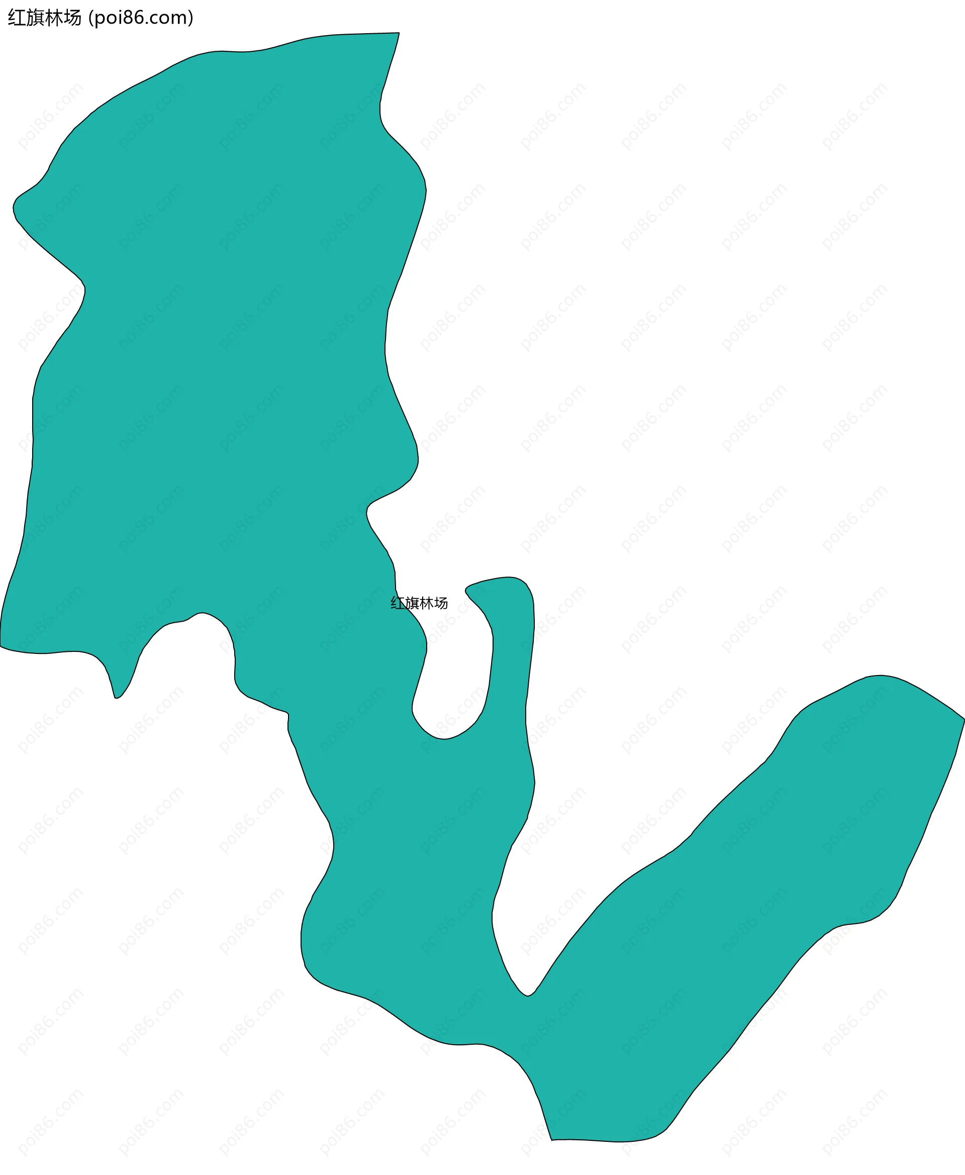 红旗林场边界地图