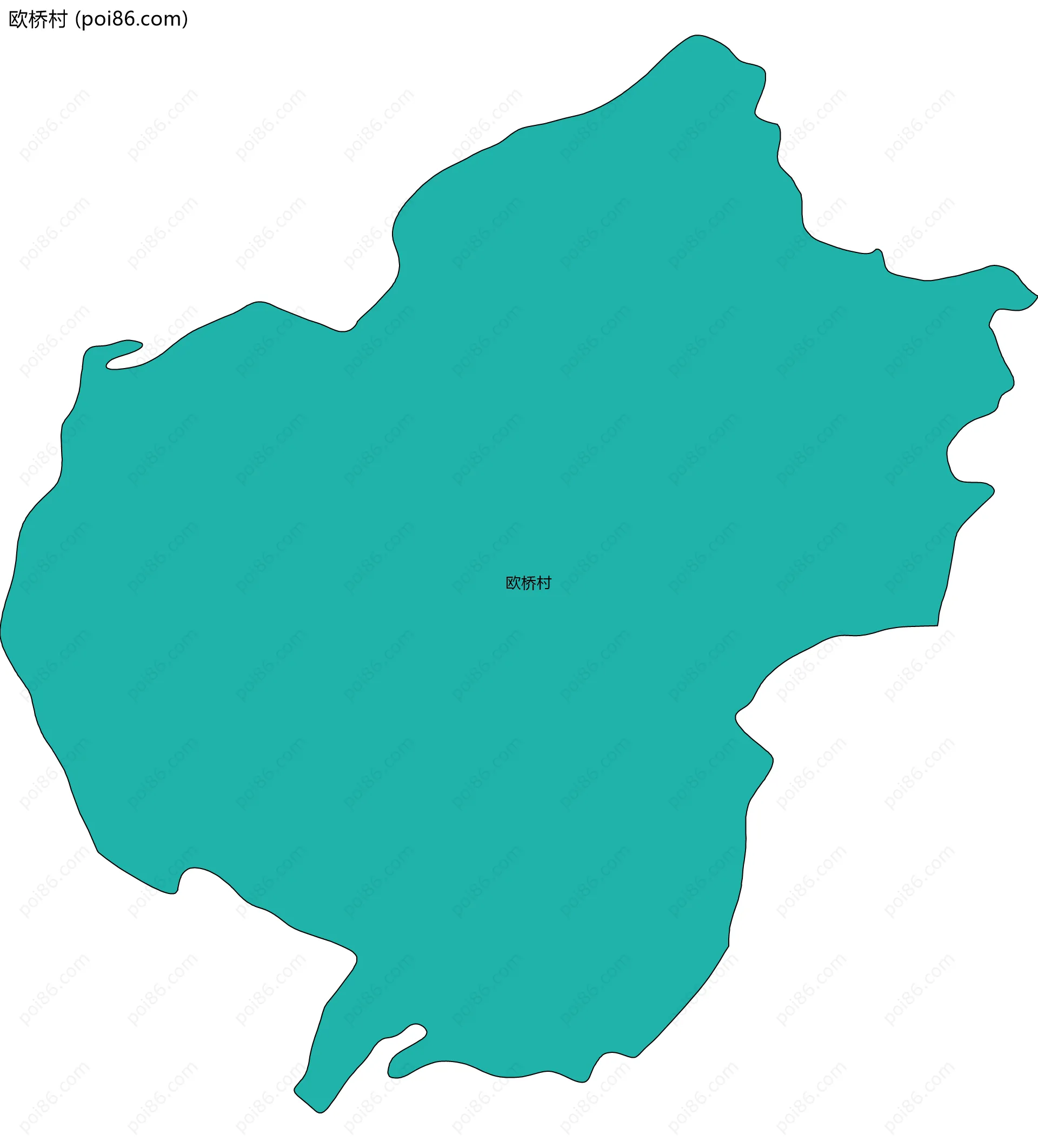 欧桥村边界地图