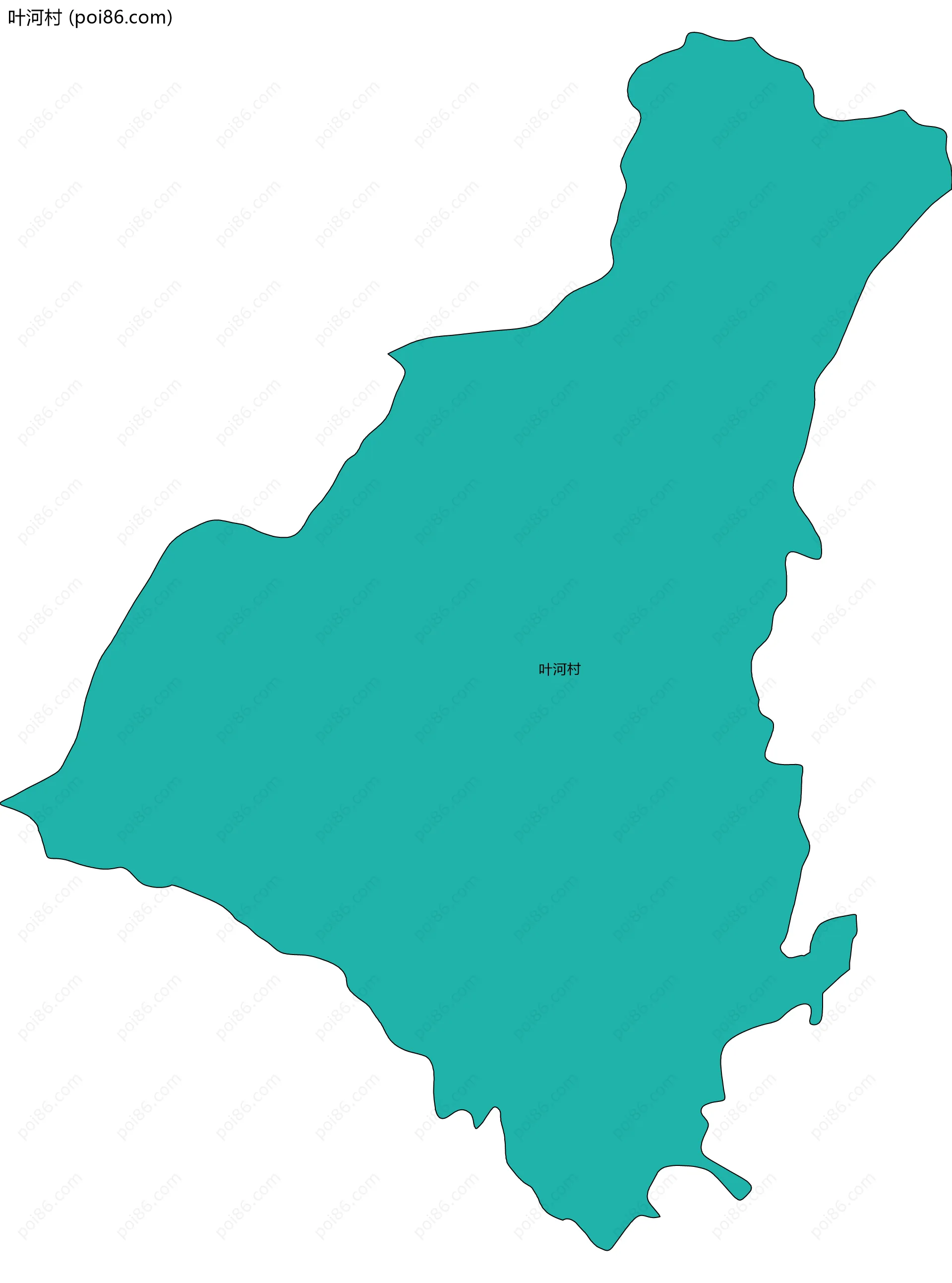 叶河村边界地图