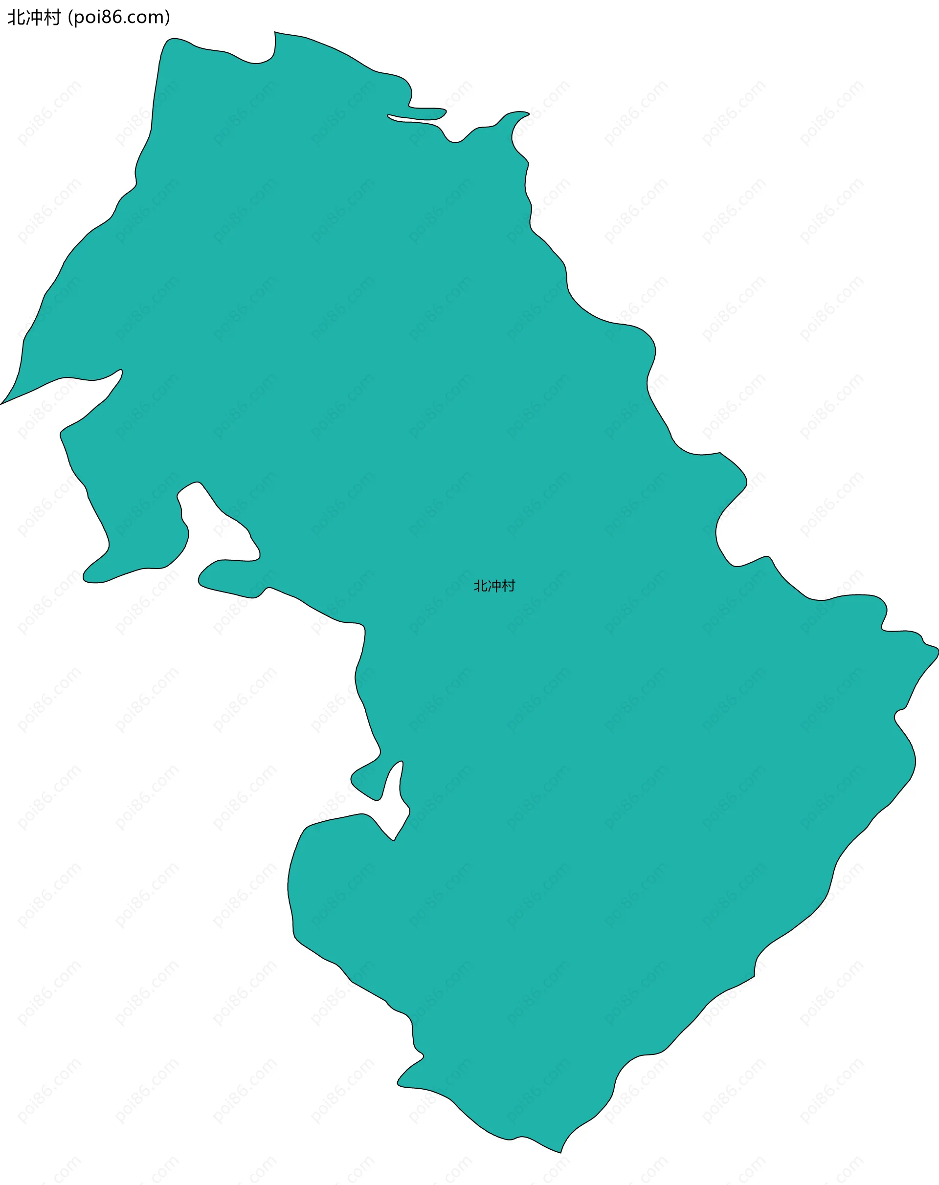 北冲村边界地图