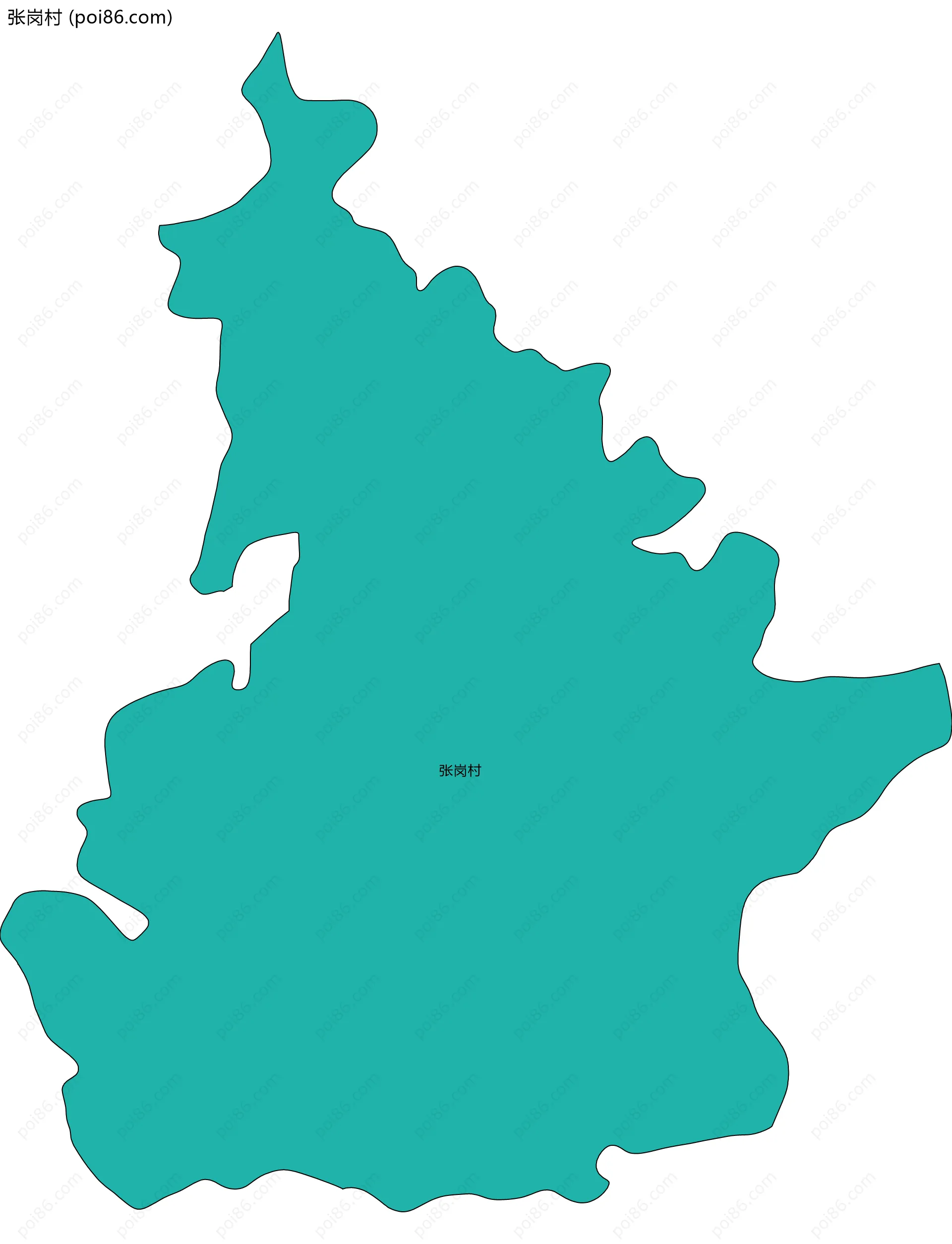 张岗村边界地图