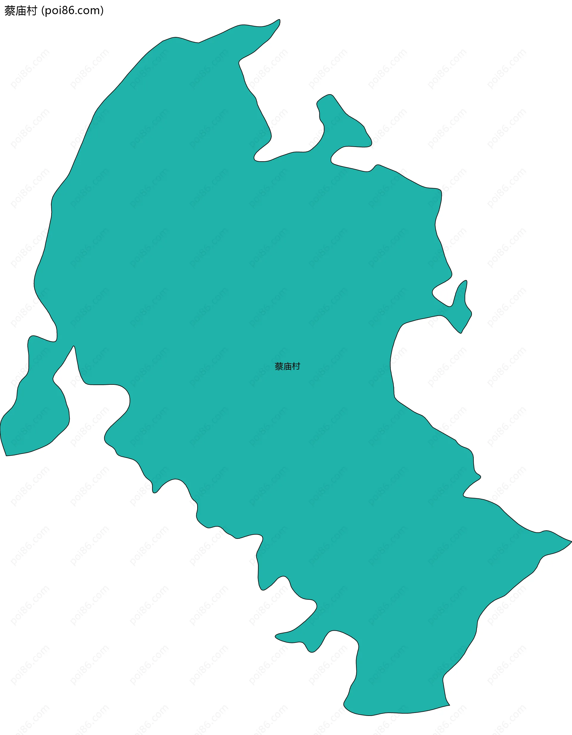蔡庙村边界地图