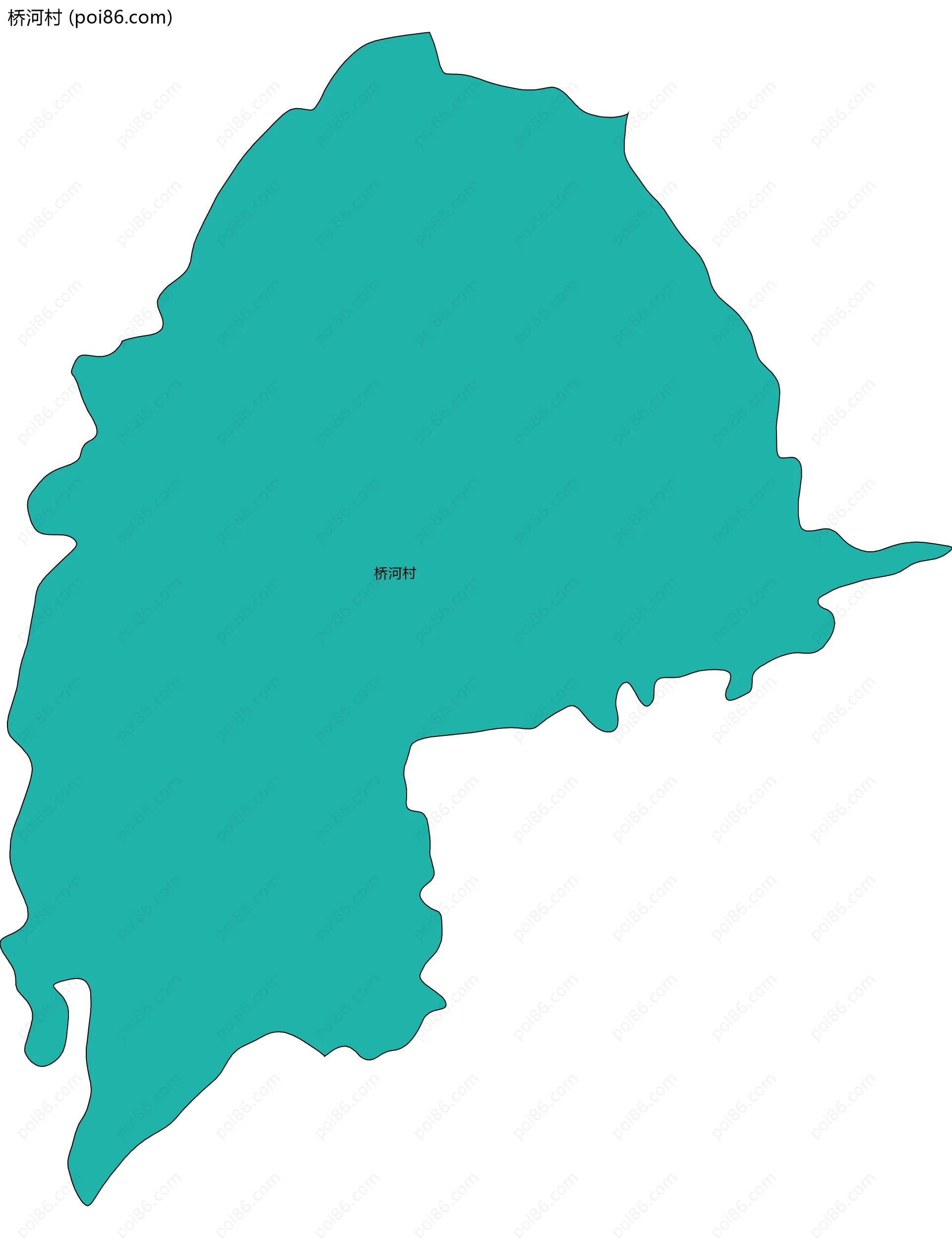 桥河村边界地图