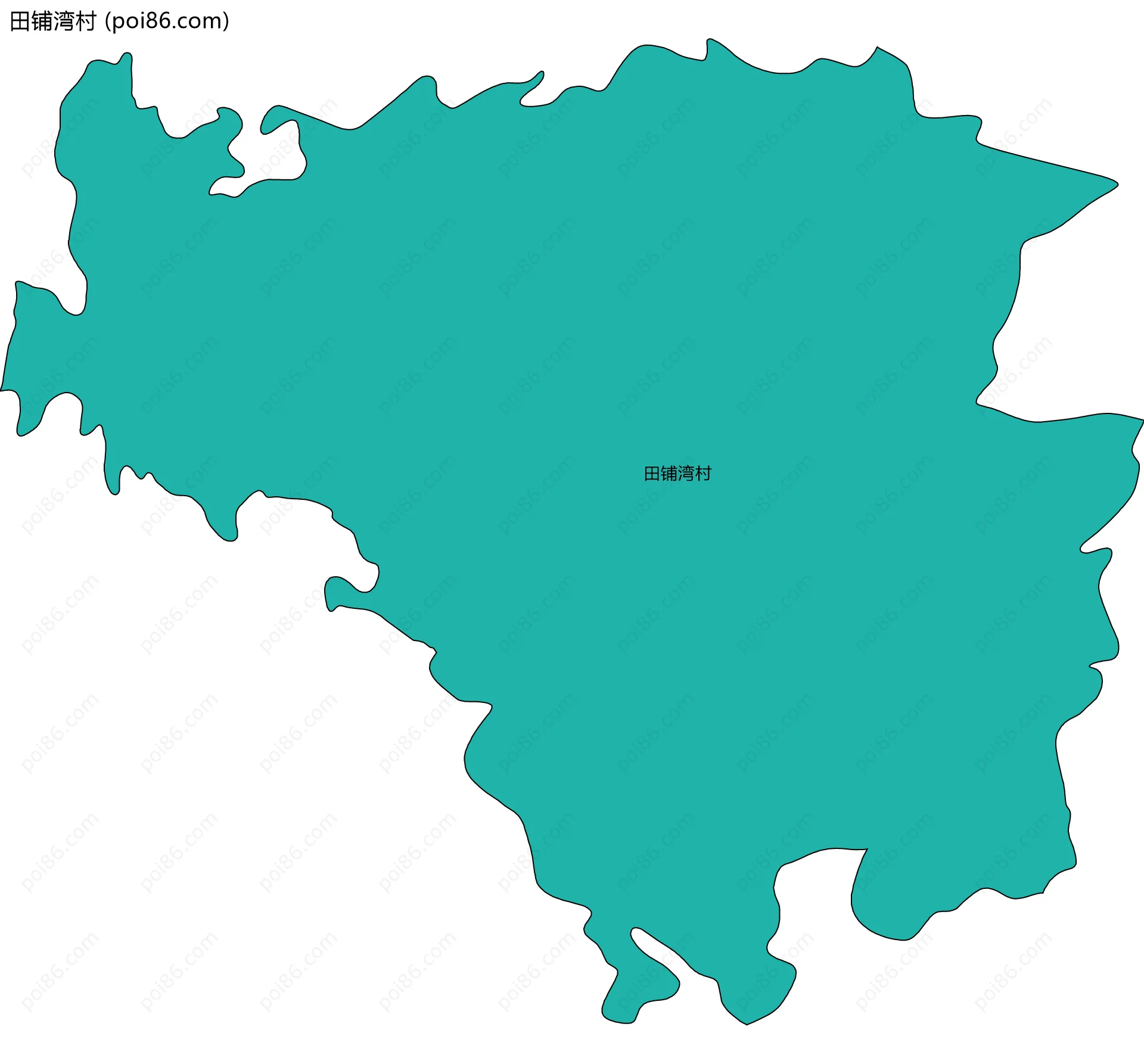 田铺湾村边界地图