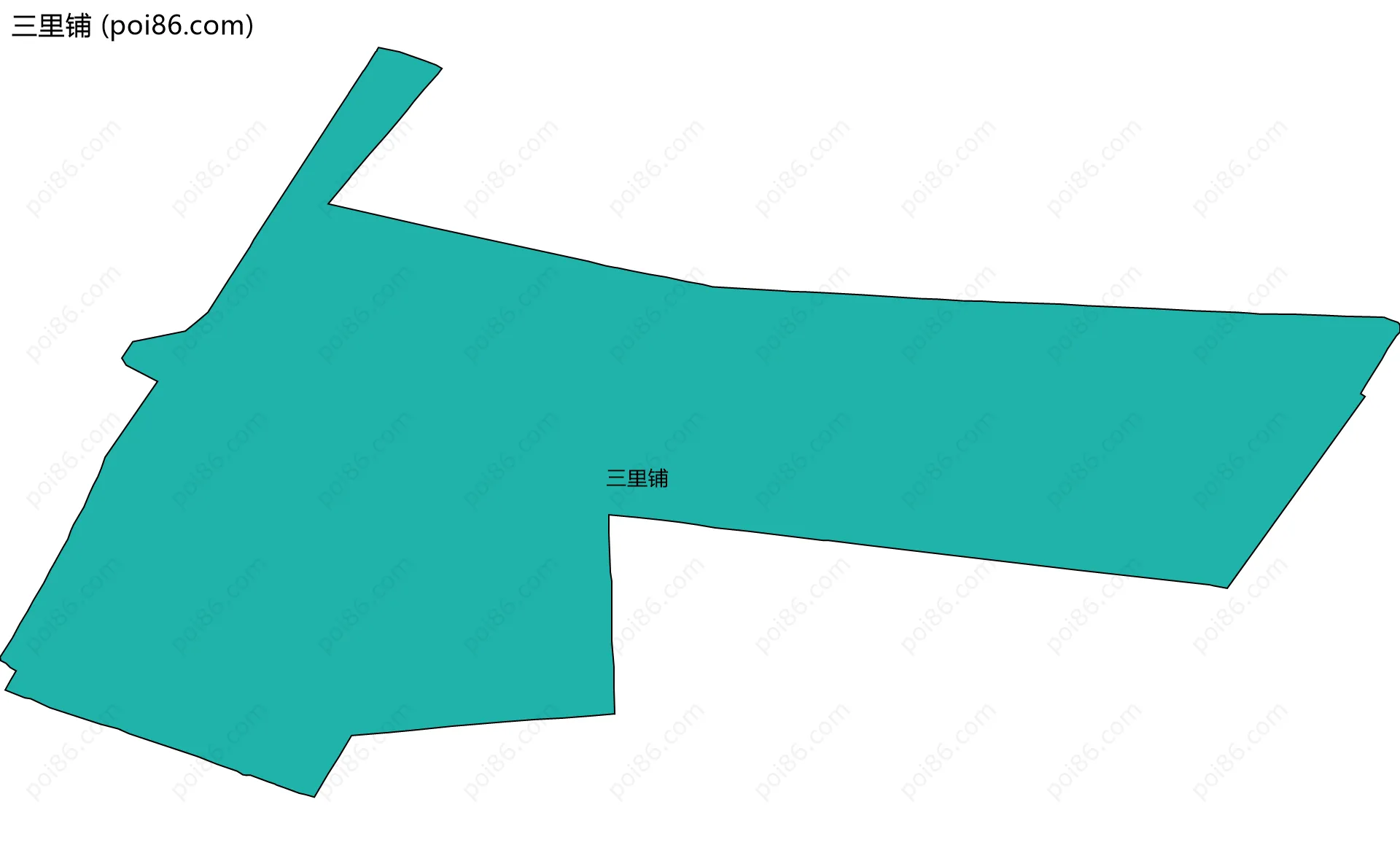 三里铺边界地图