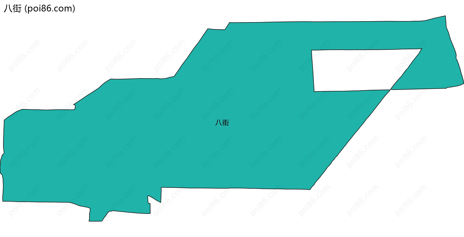 八街边界地图