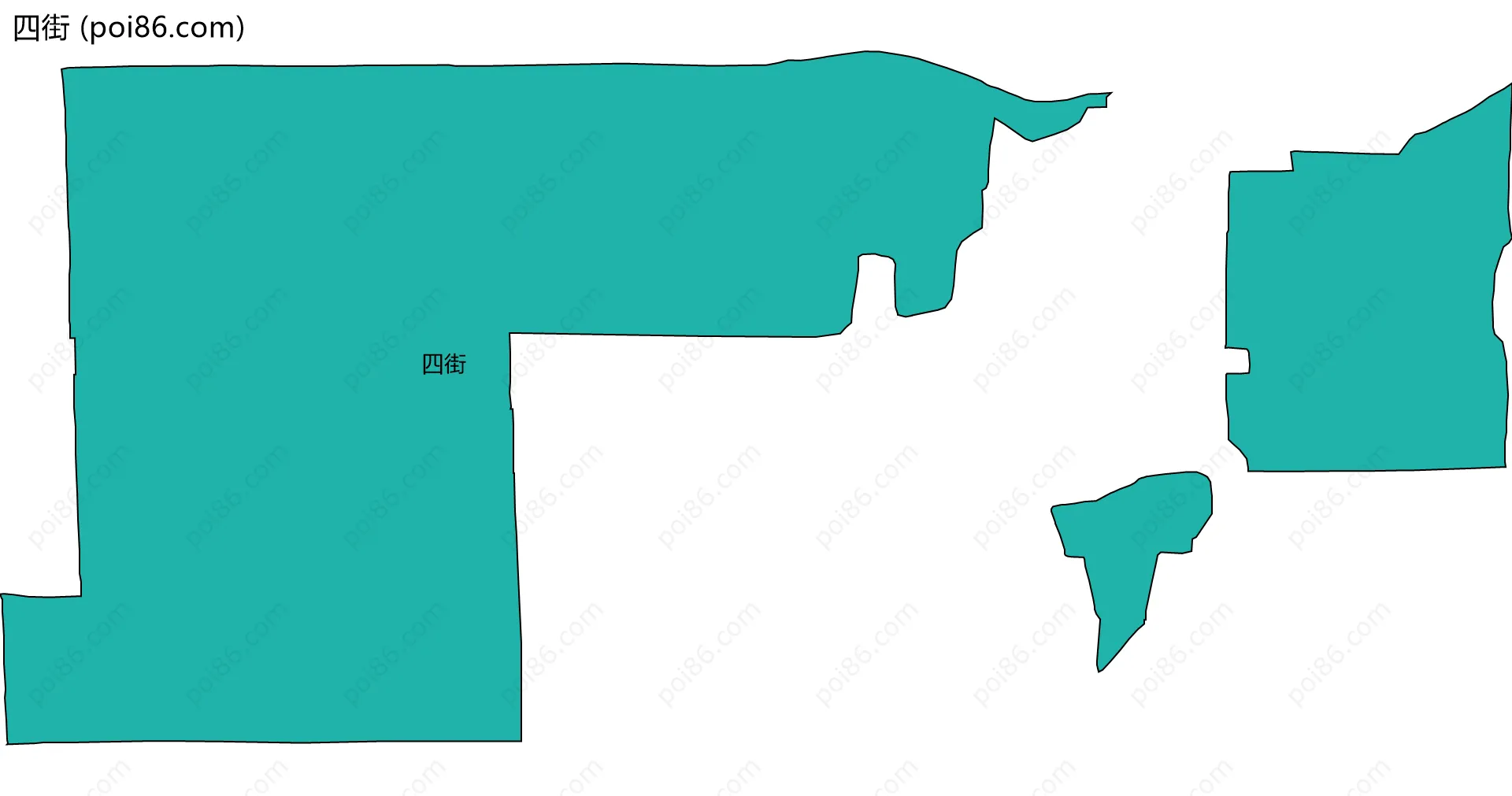 四街边界地图