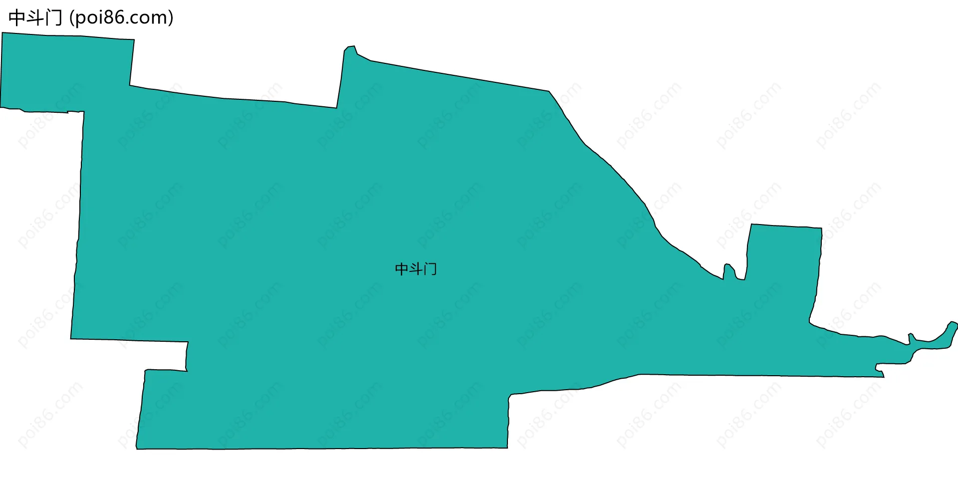 中斗门边界地图
