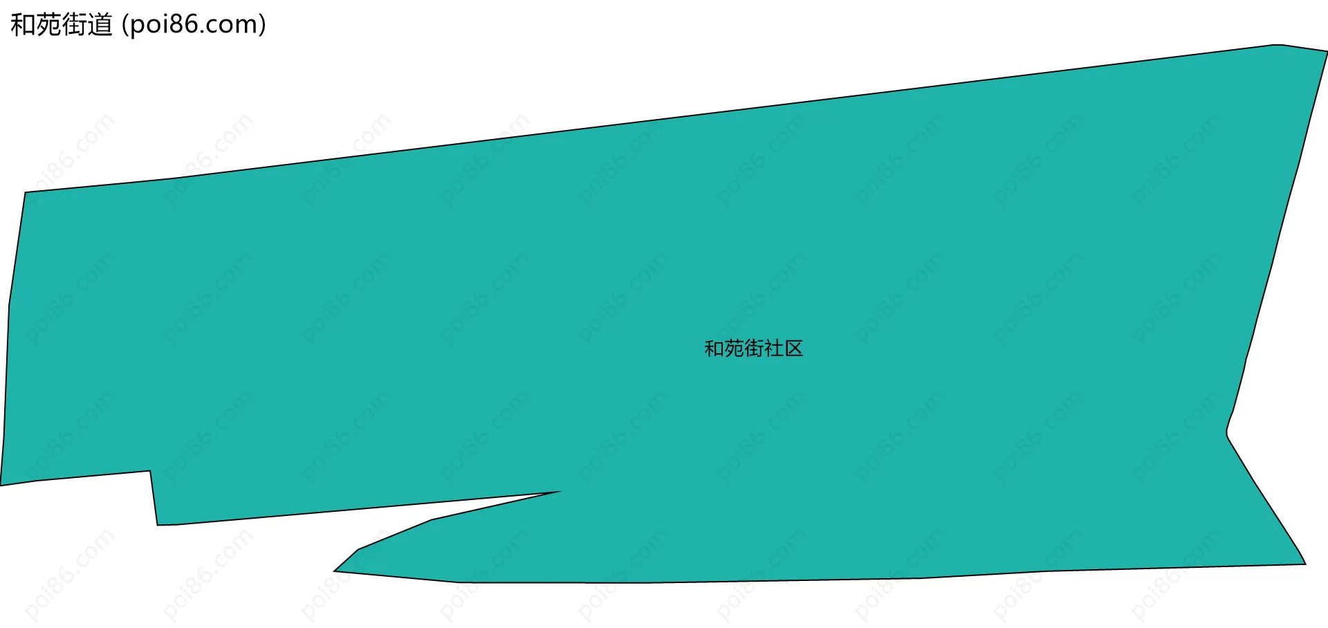 和苑街道边界地图(五级行政区划)