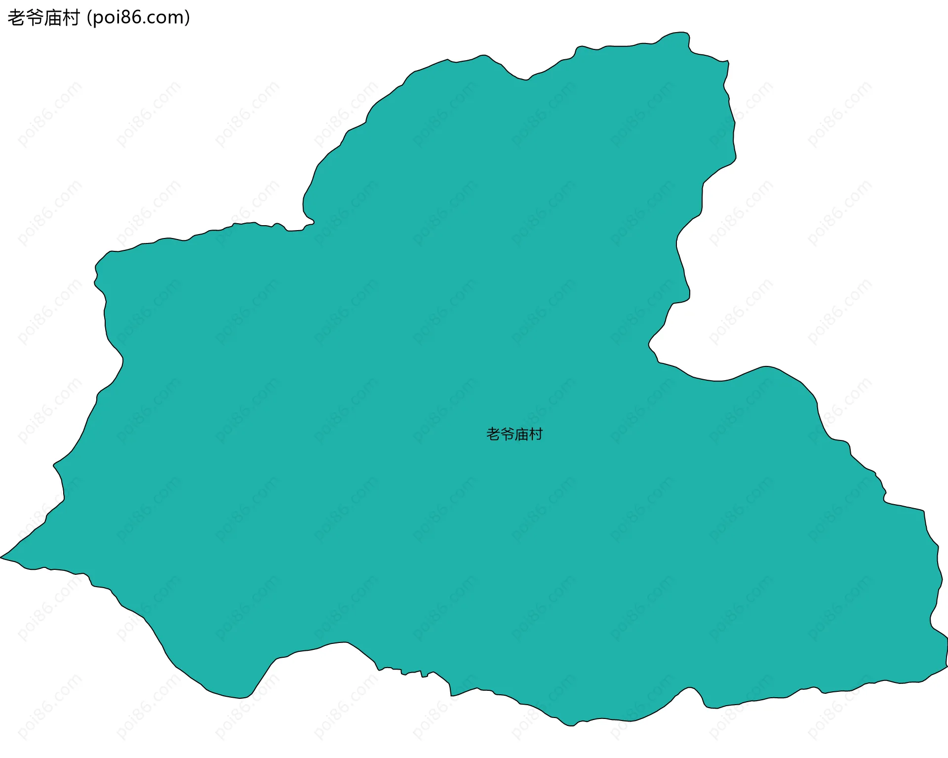 老爷庙村边界地图