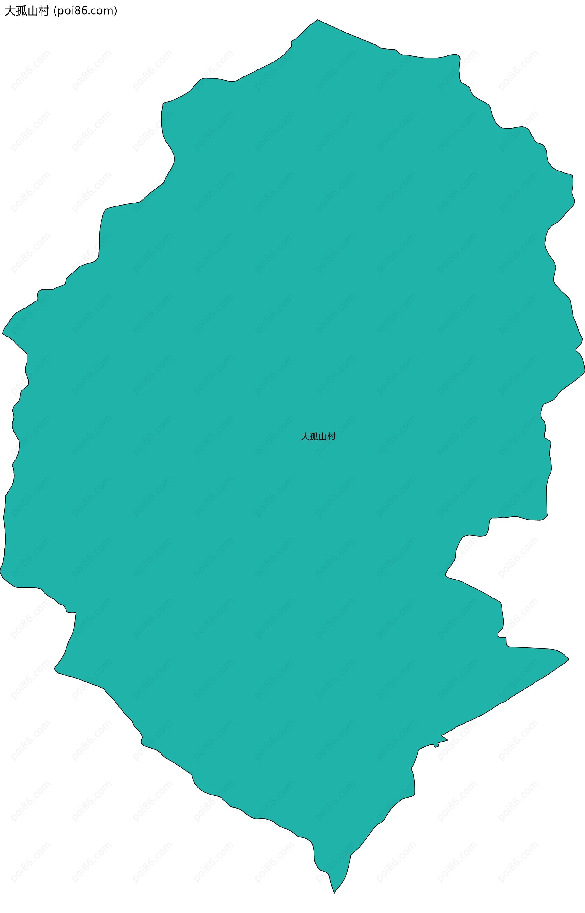 大孤山村边界地图