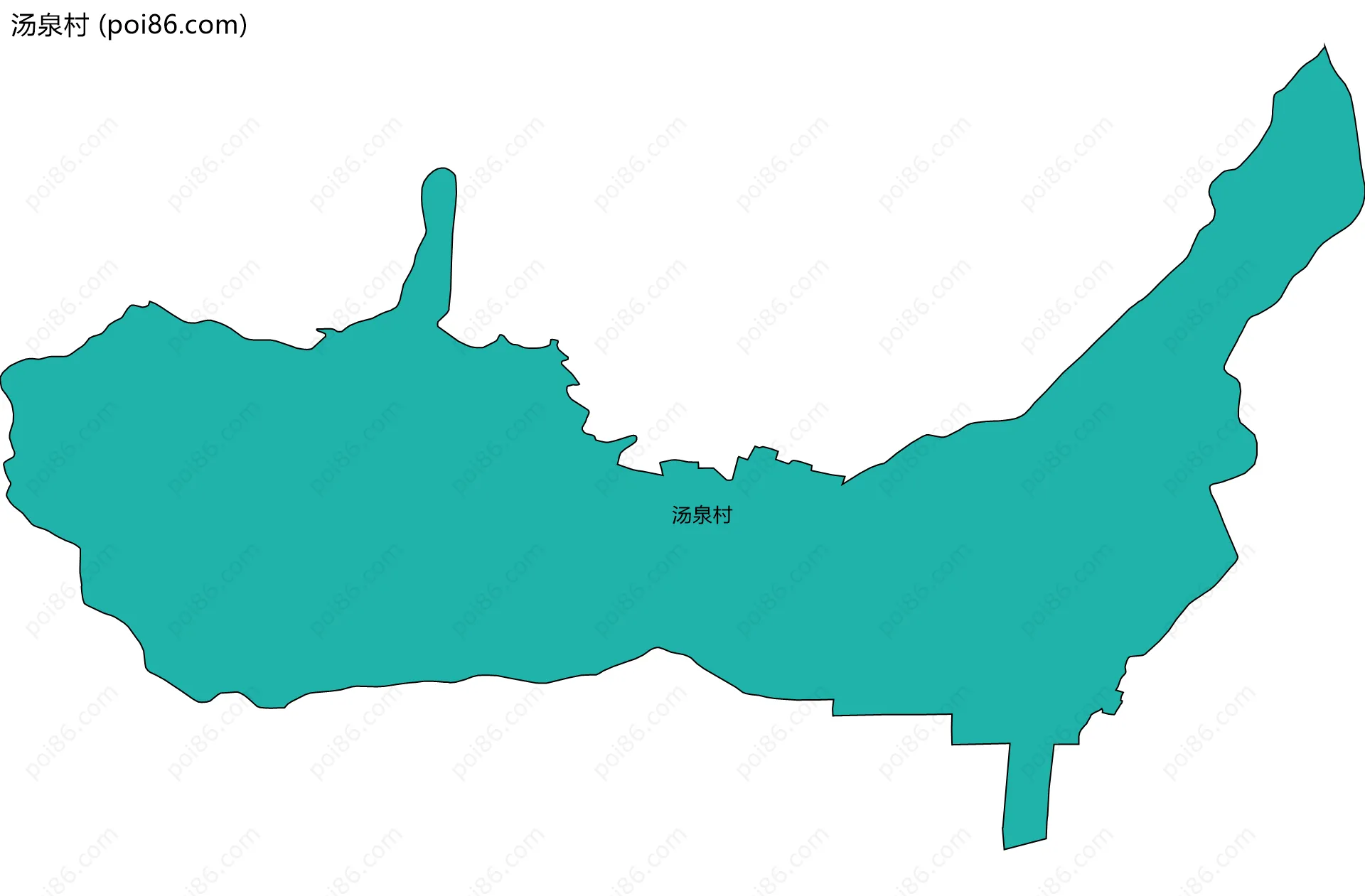 汤泉村边界地图