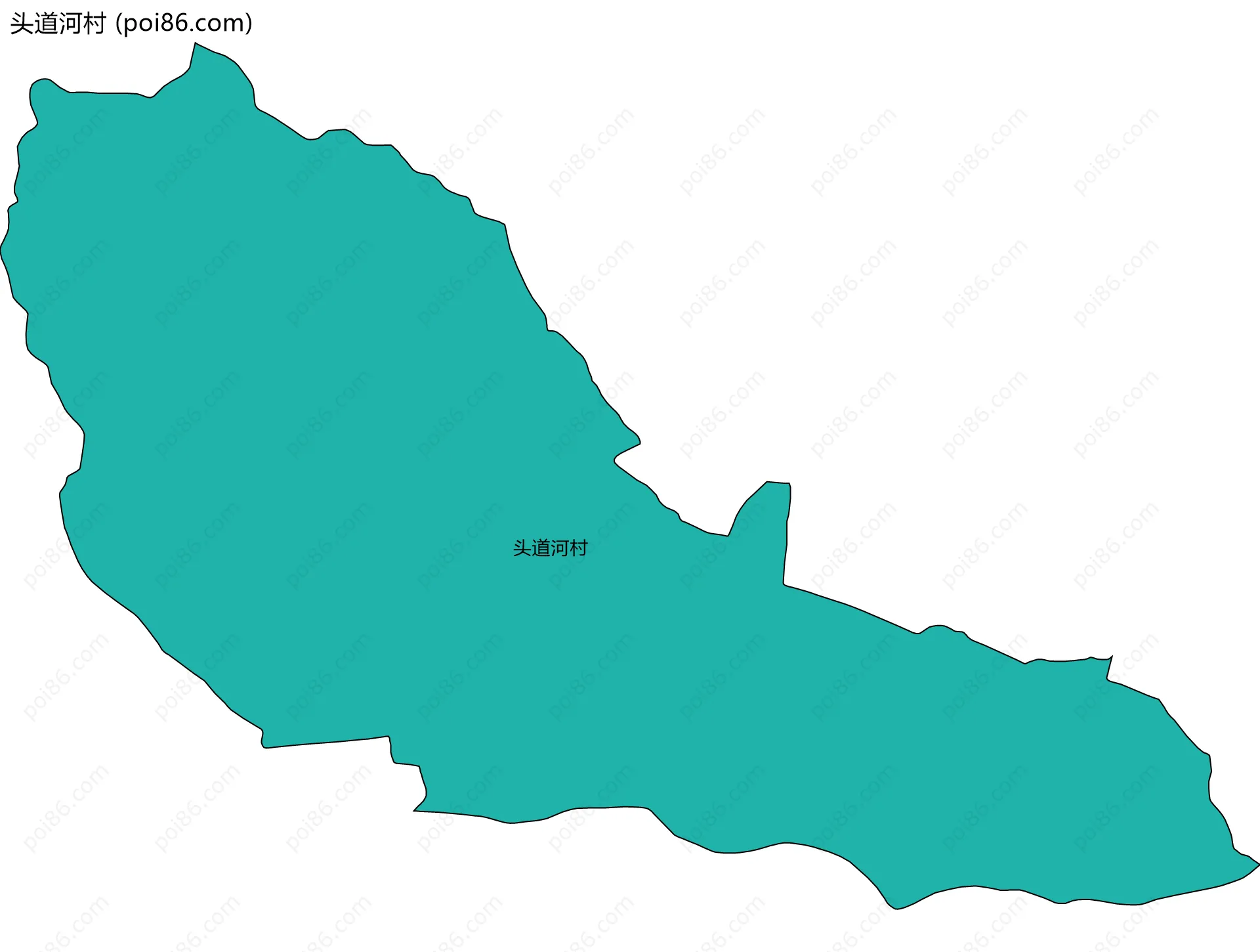 头道河村边界地图