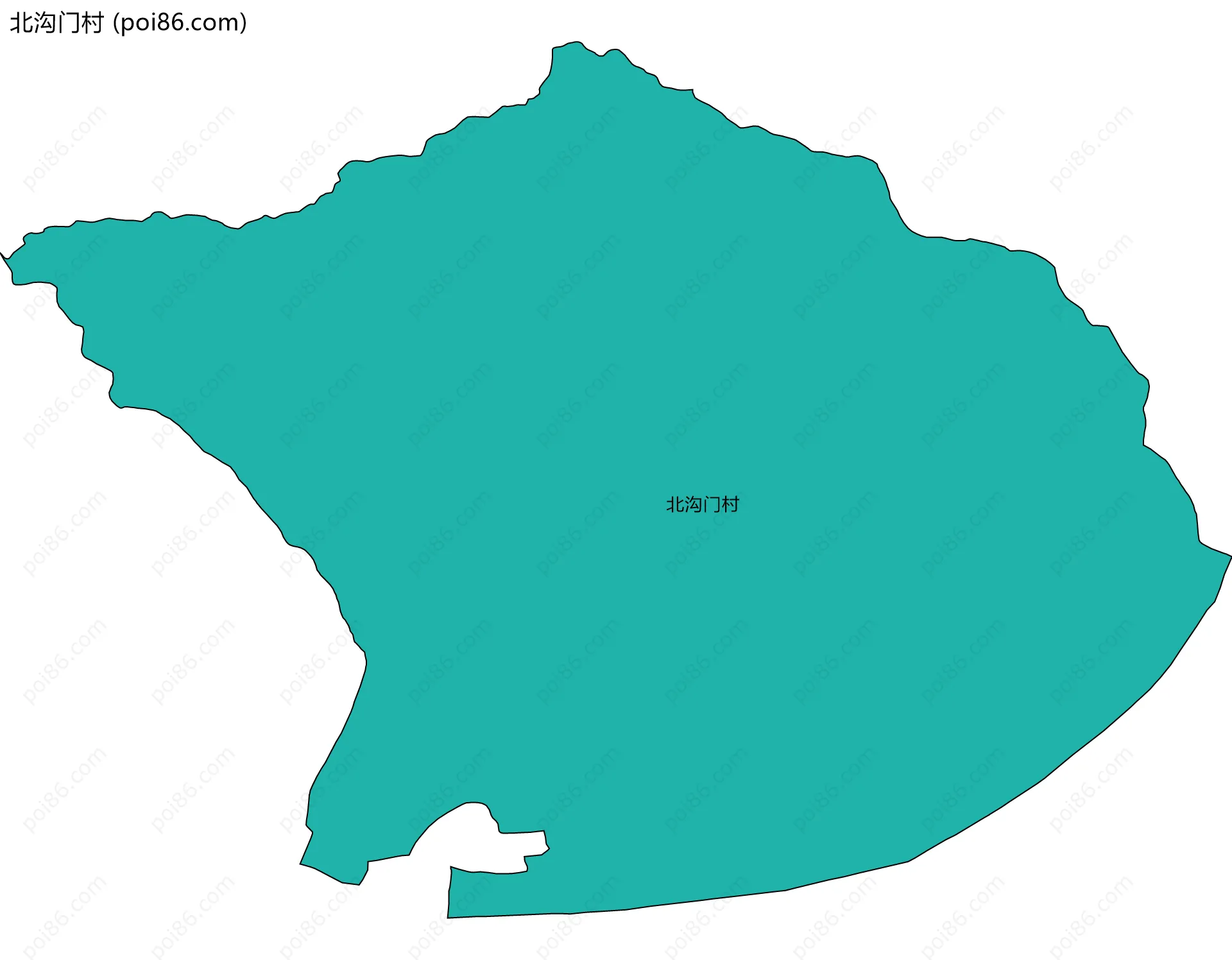 北沟门村边界地图