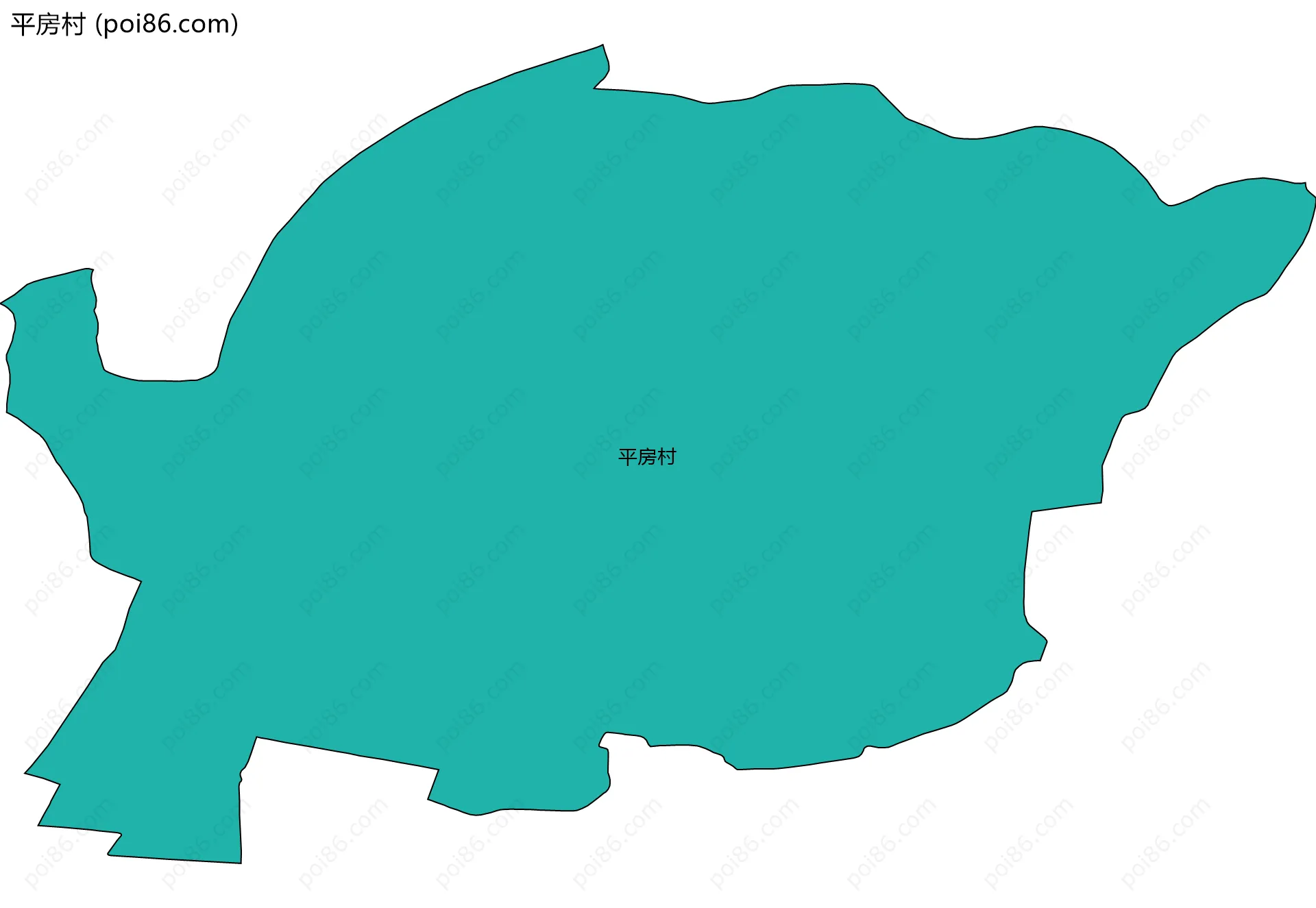 平房村边界地图