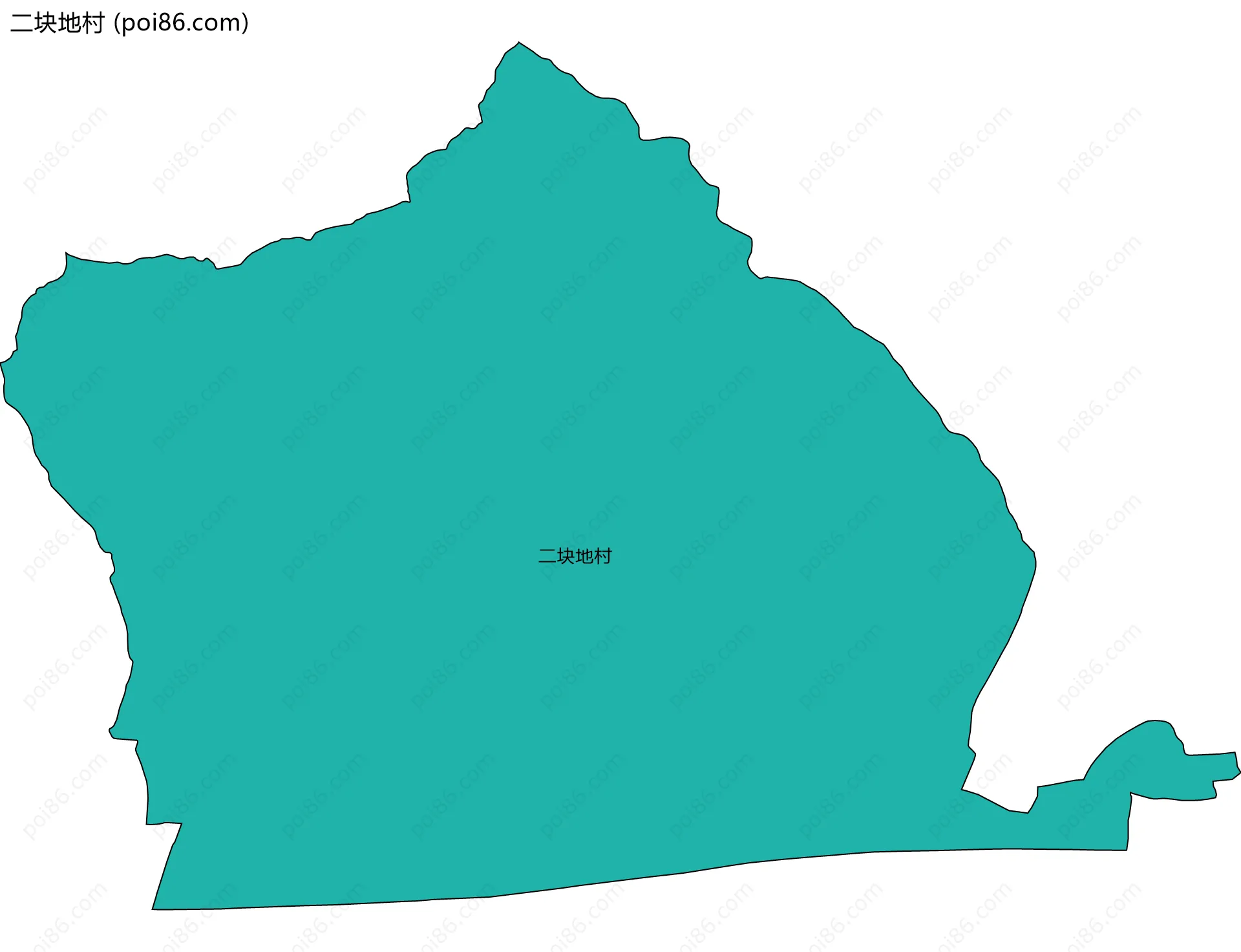 二块地村边界地图