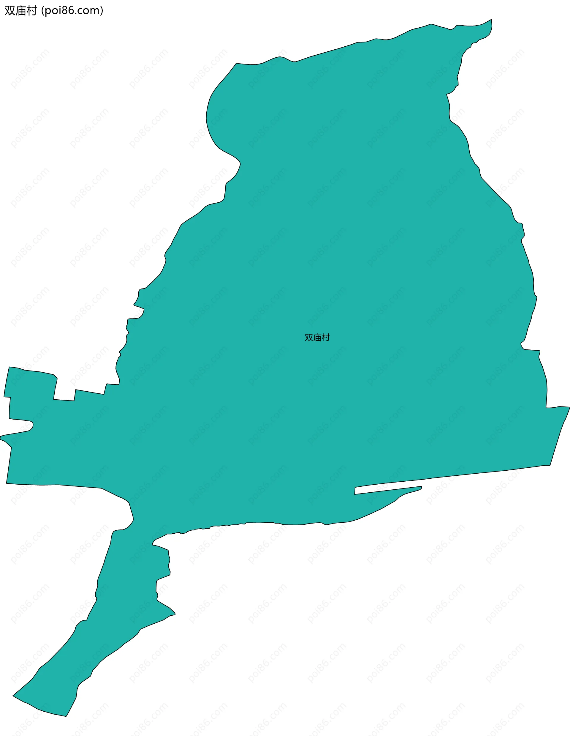 双庙村边界地图
