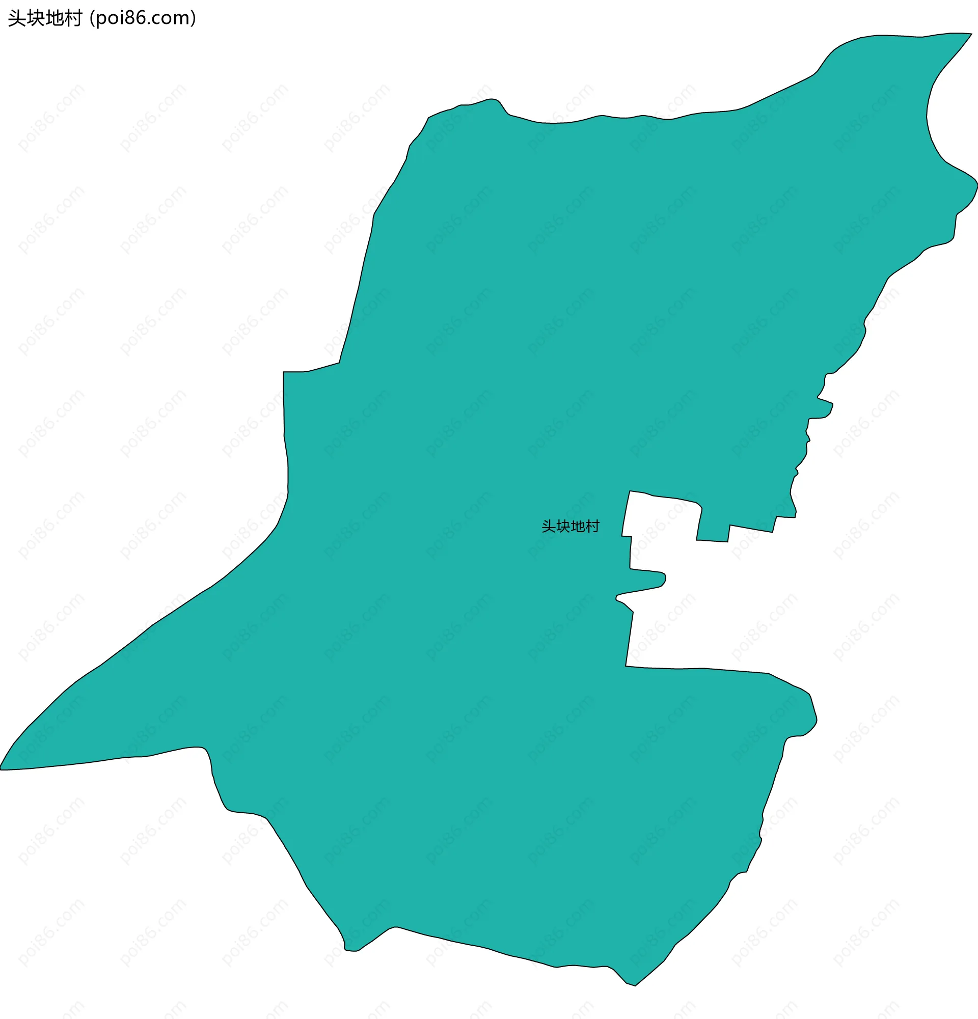 头块地村边界地图